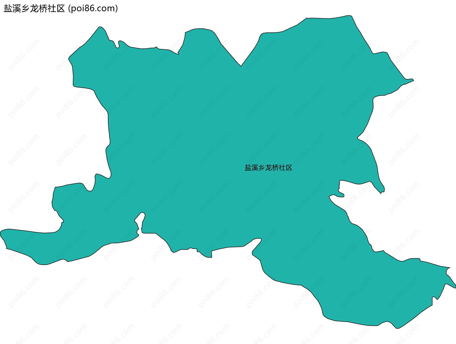 盐溪乡龙桥社区边界地图