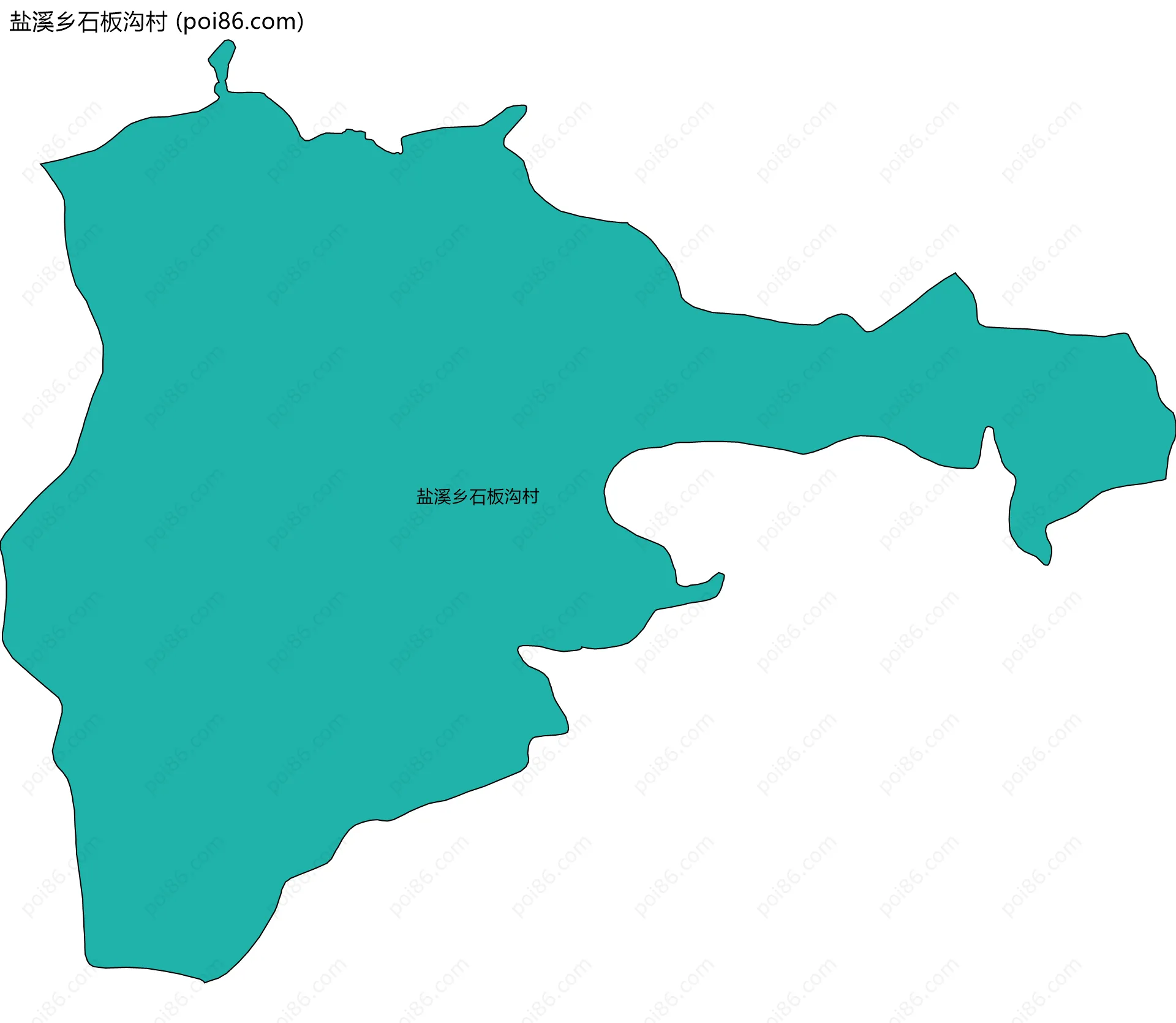 盐溪乡石板沟村边界地图