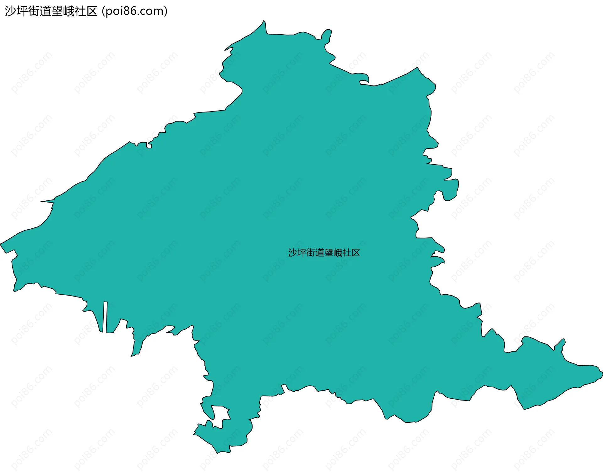 沙坪街道望峨社区边界地图