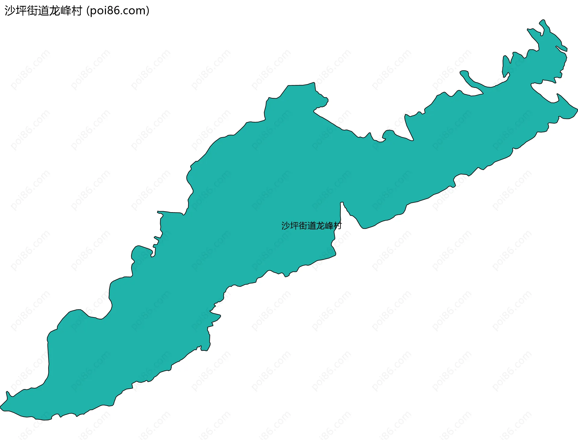 沙坪街道龙峰村边界地图
