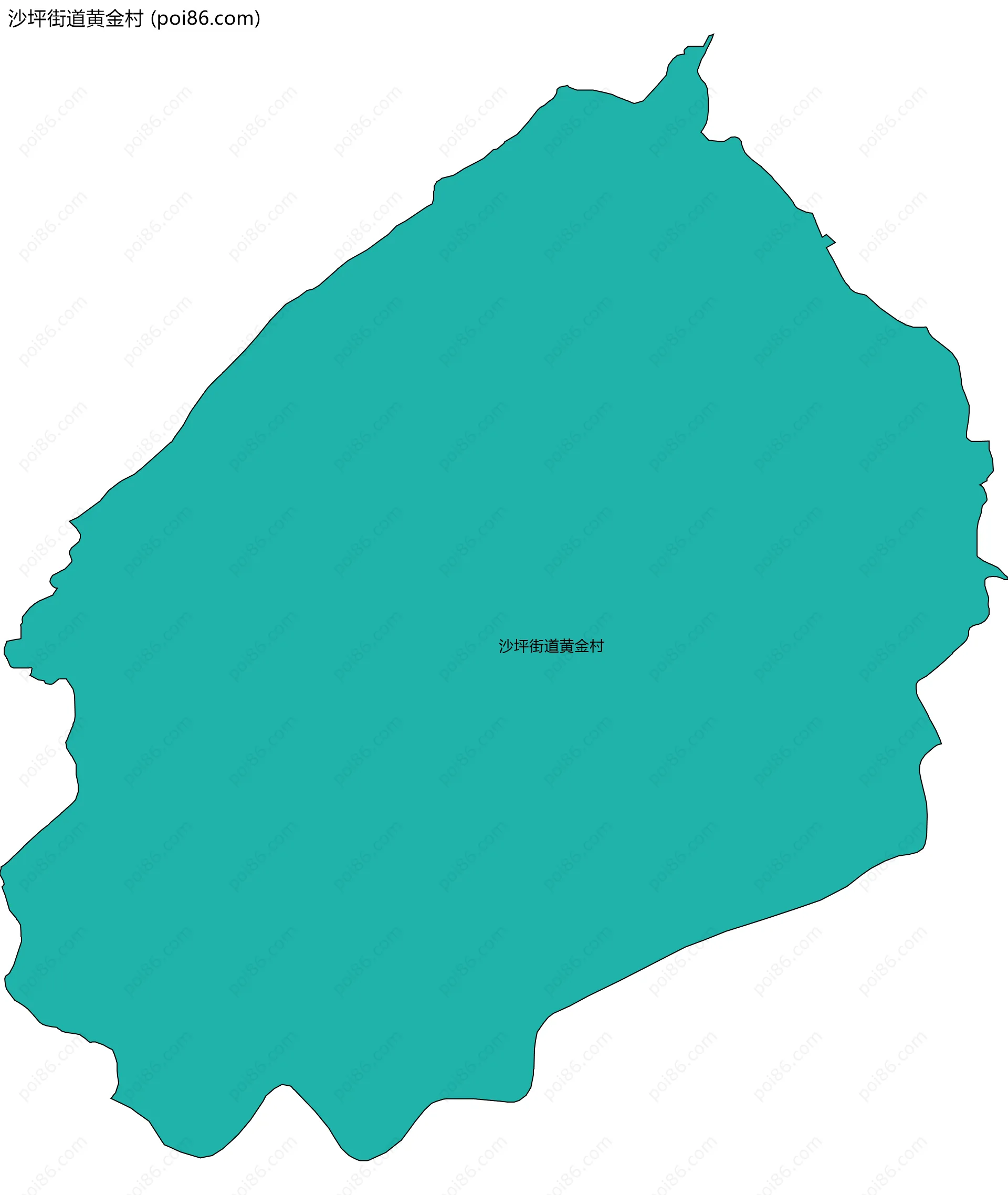 沙坪街道黄金村边界地图