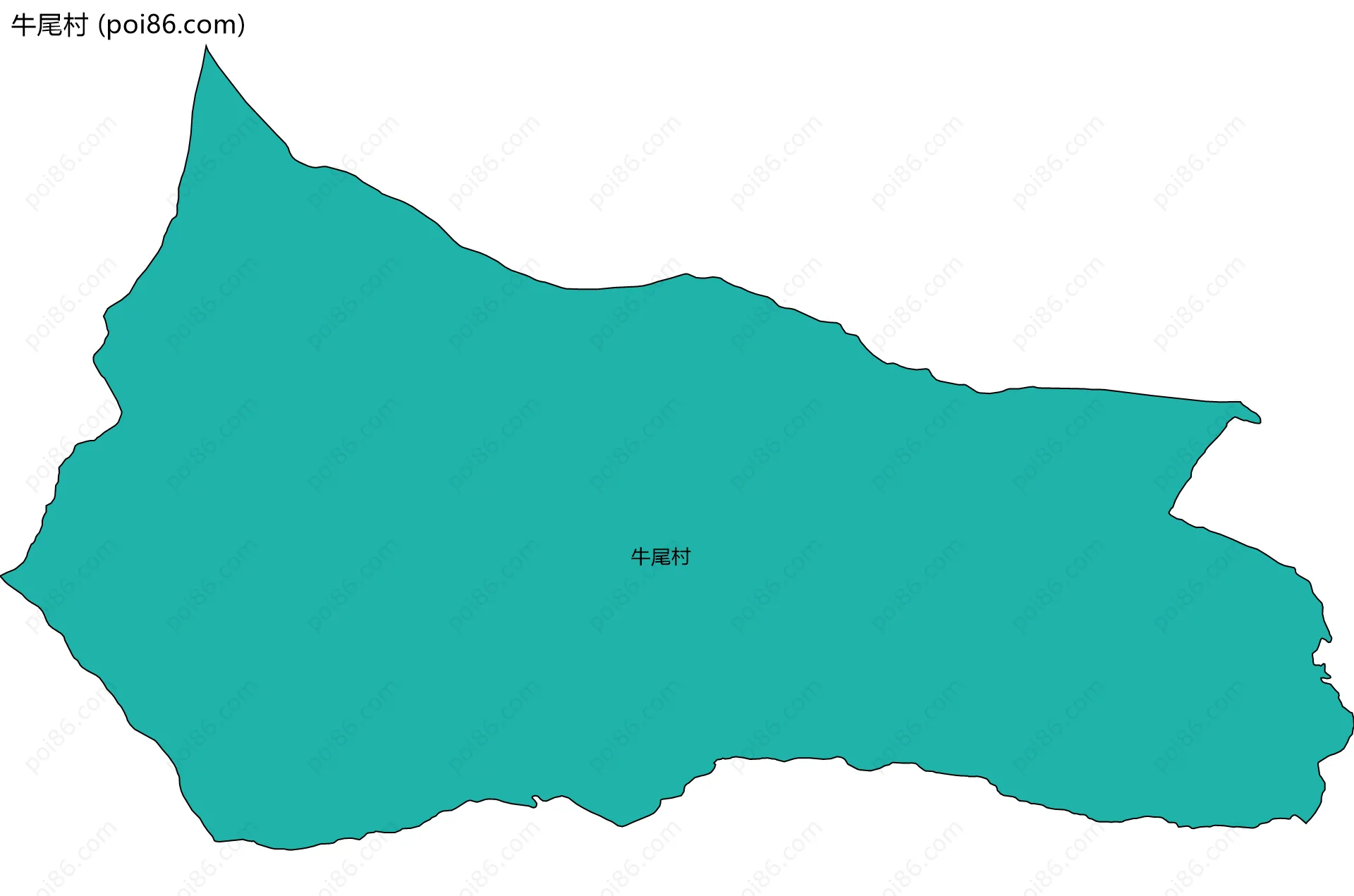 牛尾村边界地图