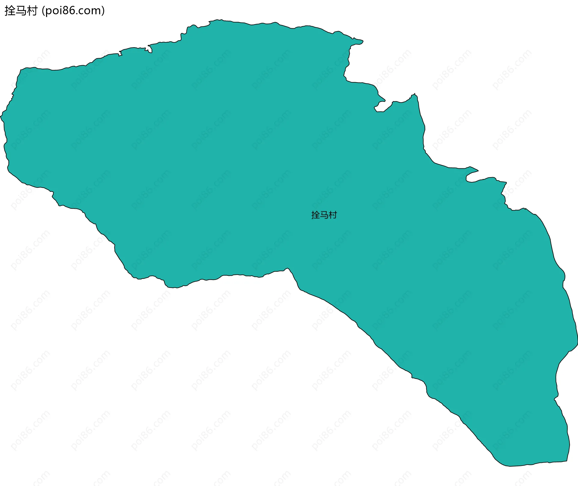 拴马村边界地图