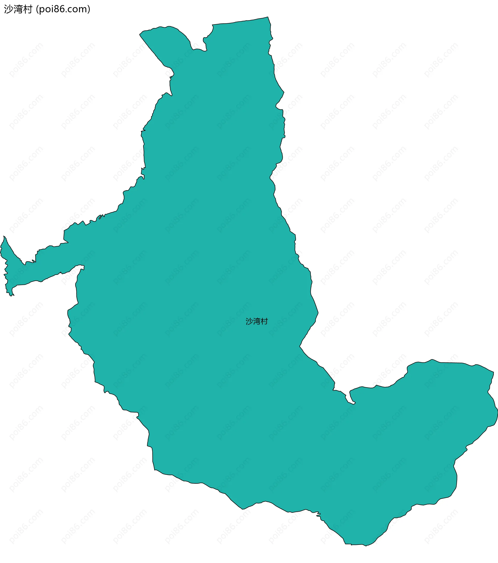 沙湾村边界地图