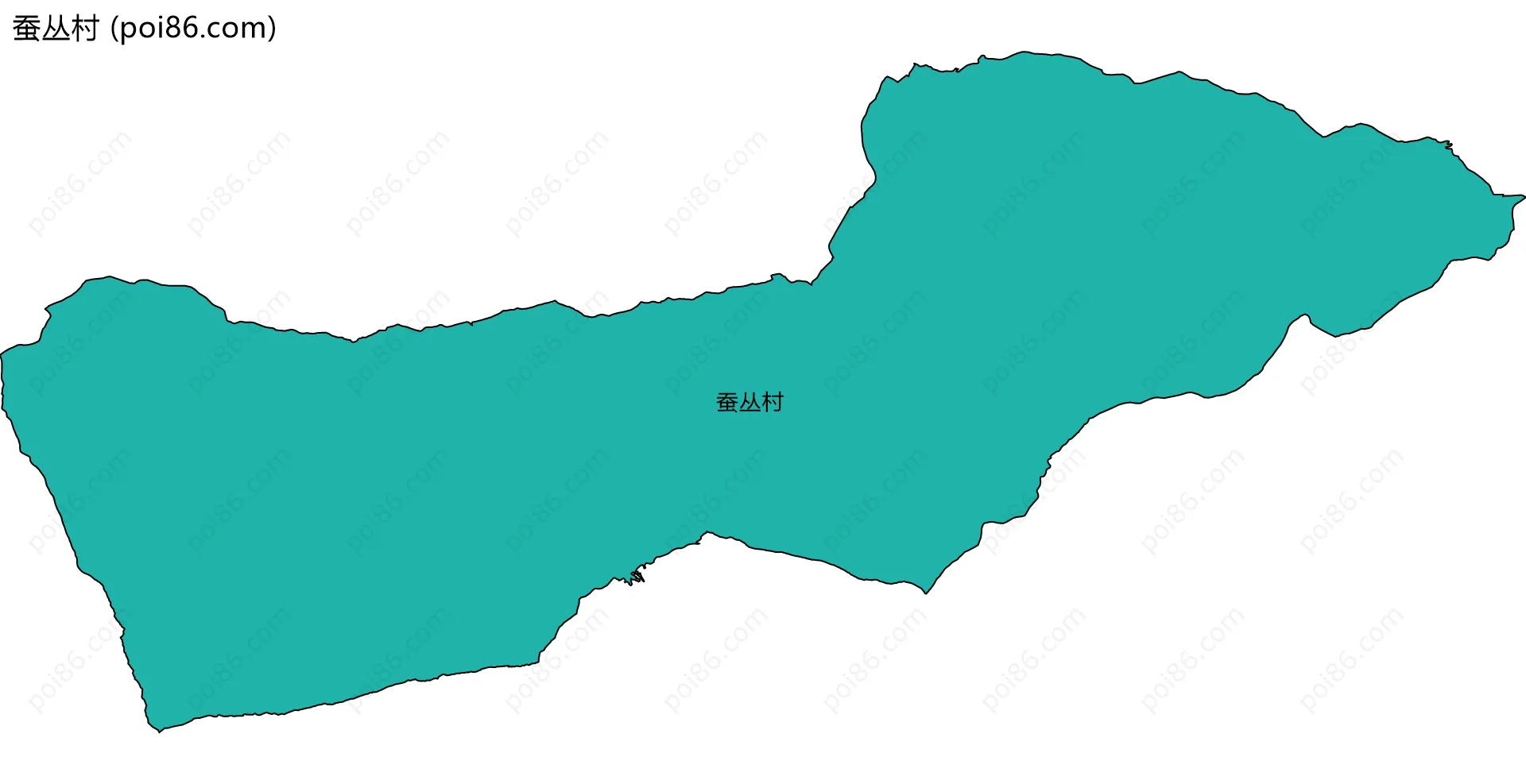 蚕丛村边界地图