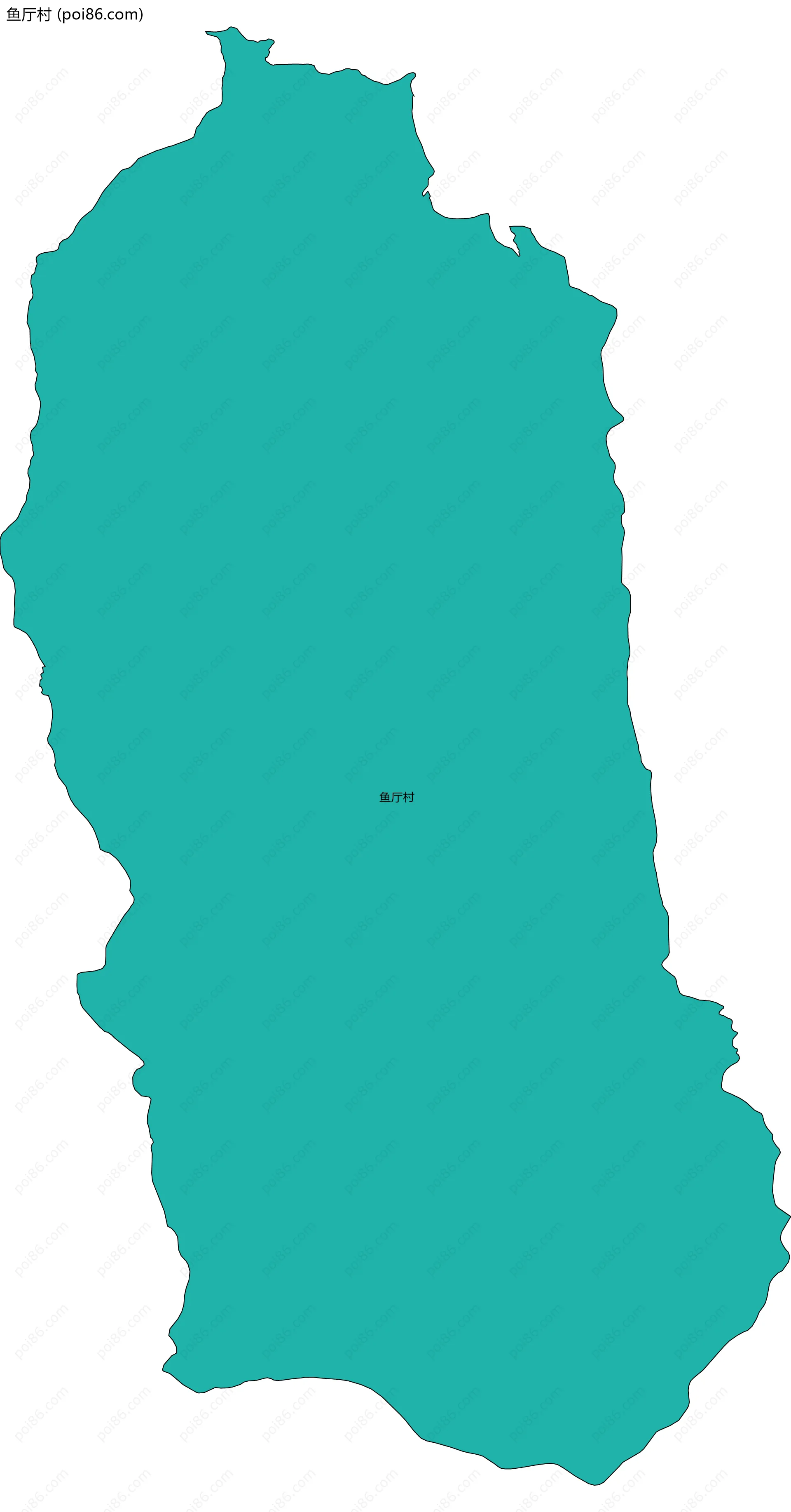 鱼厅村边界地图