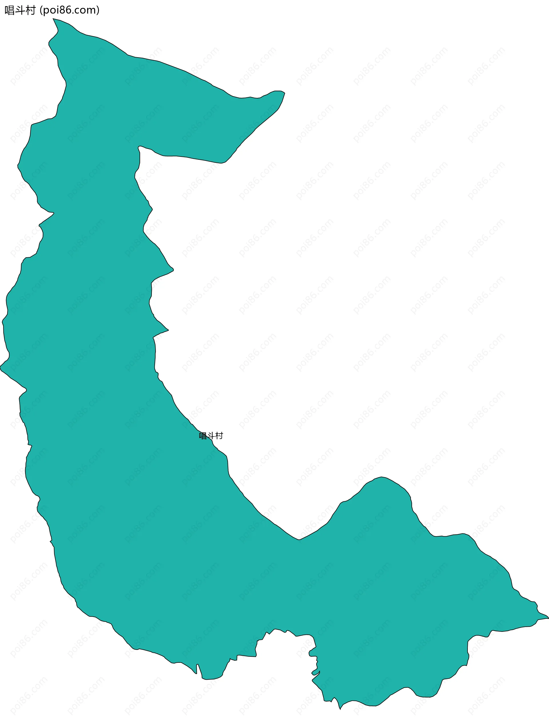 唱斗村边界地图