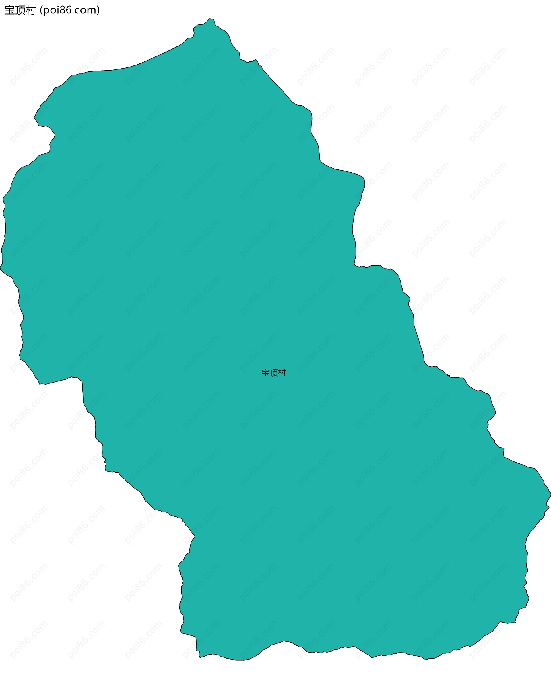 宝顶村边界地图