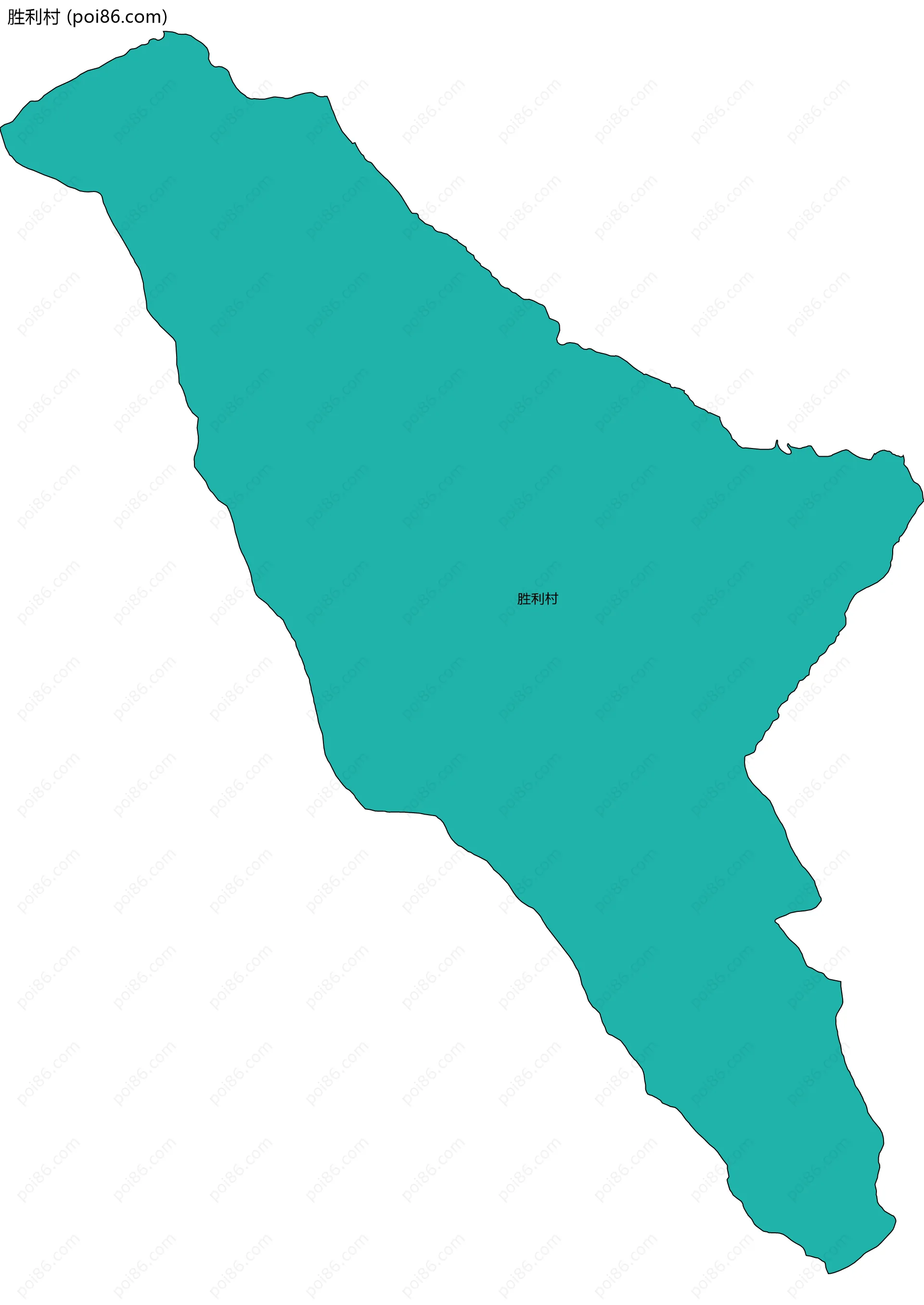 胜利村边界地图