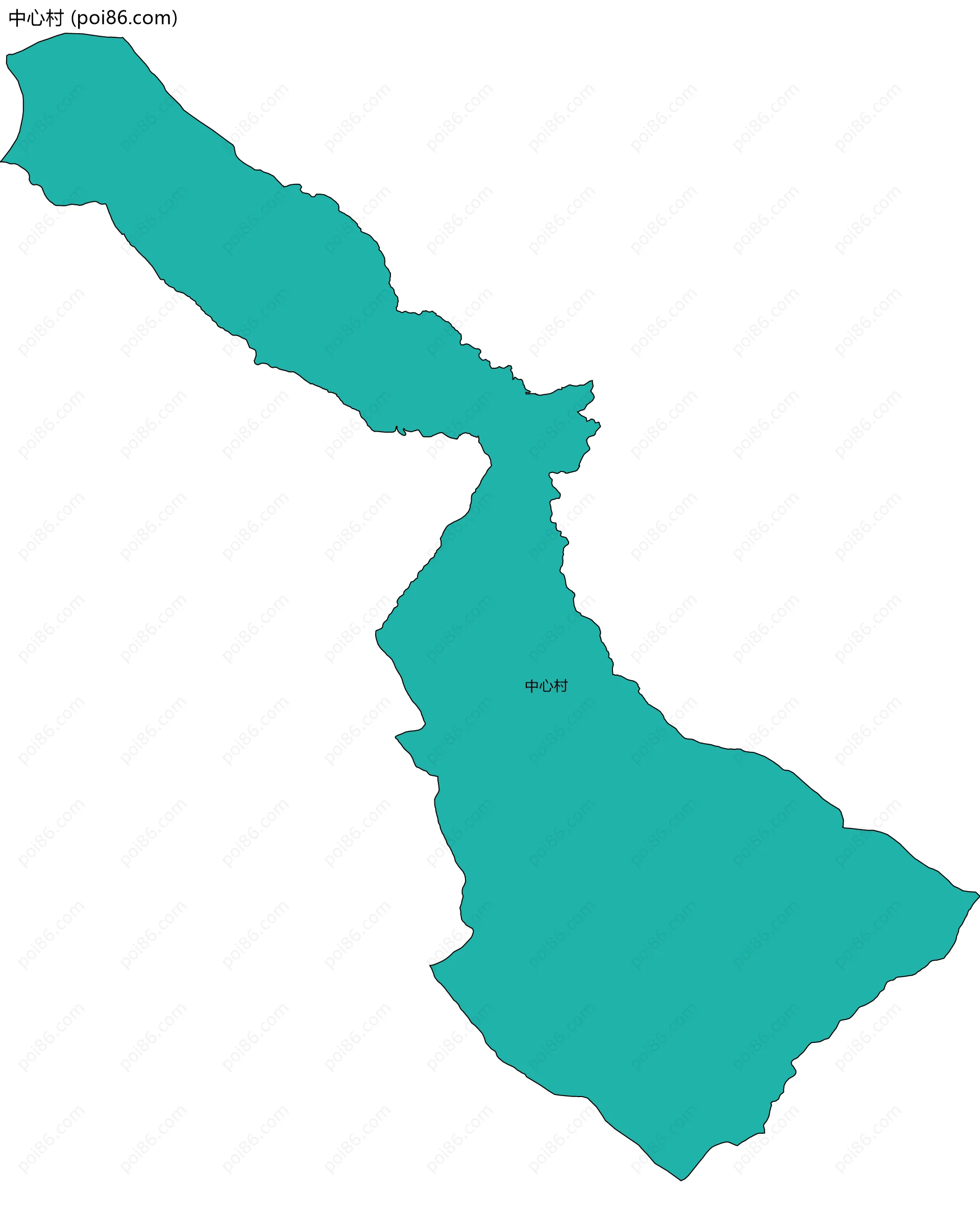 中心村边界地图