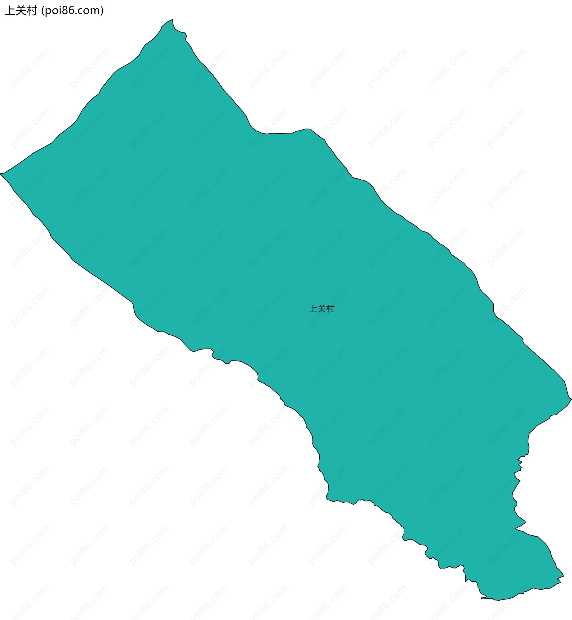 上关村边界地图