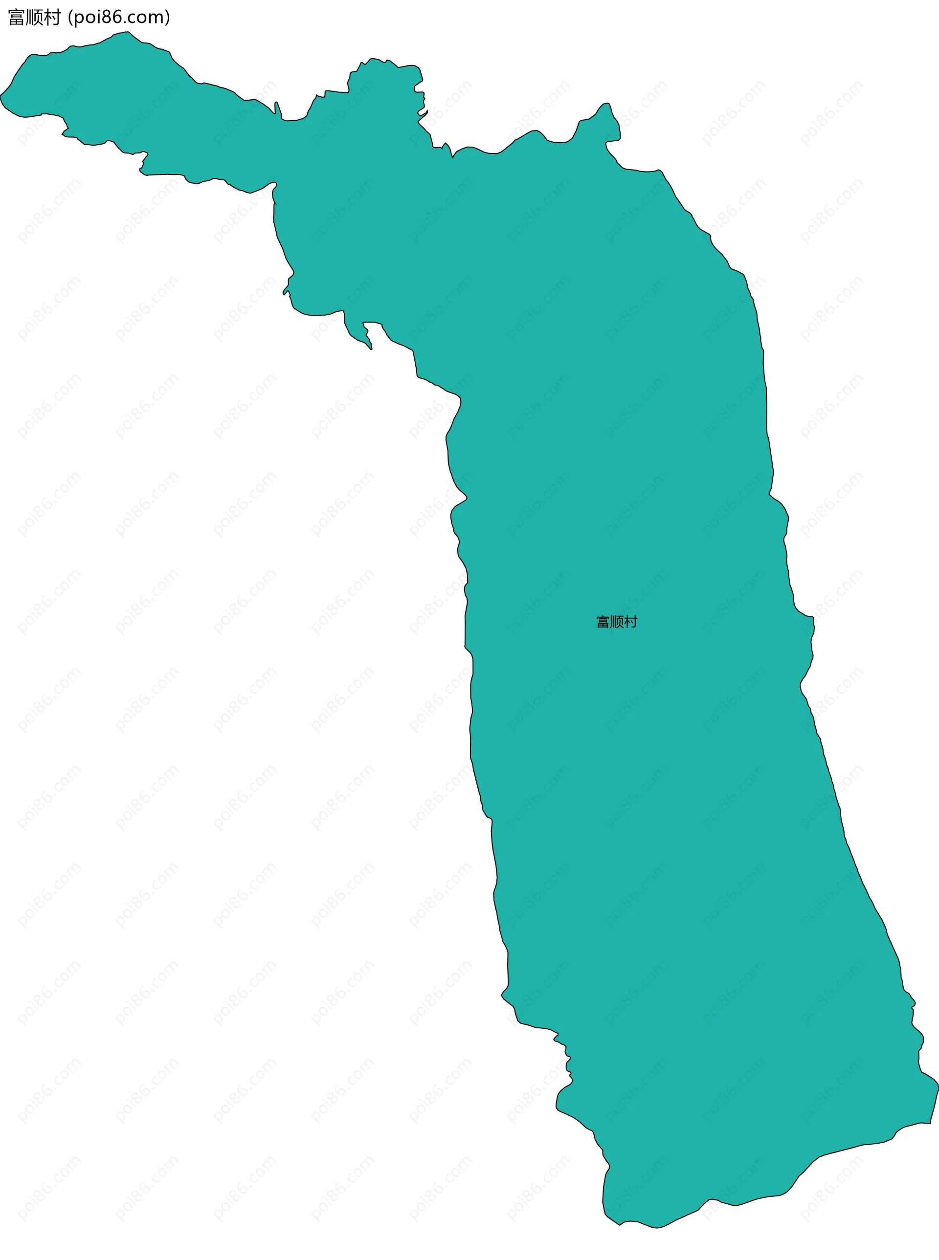 富顺村边界地图