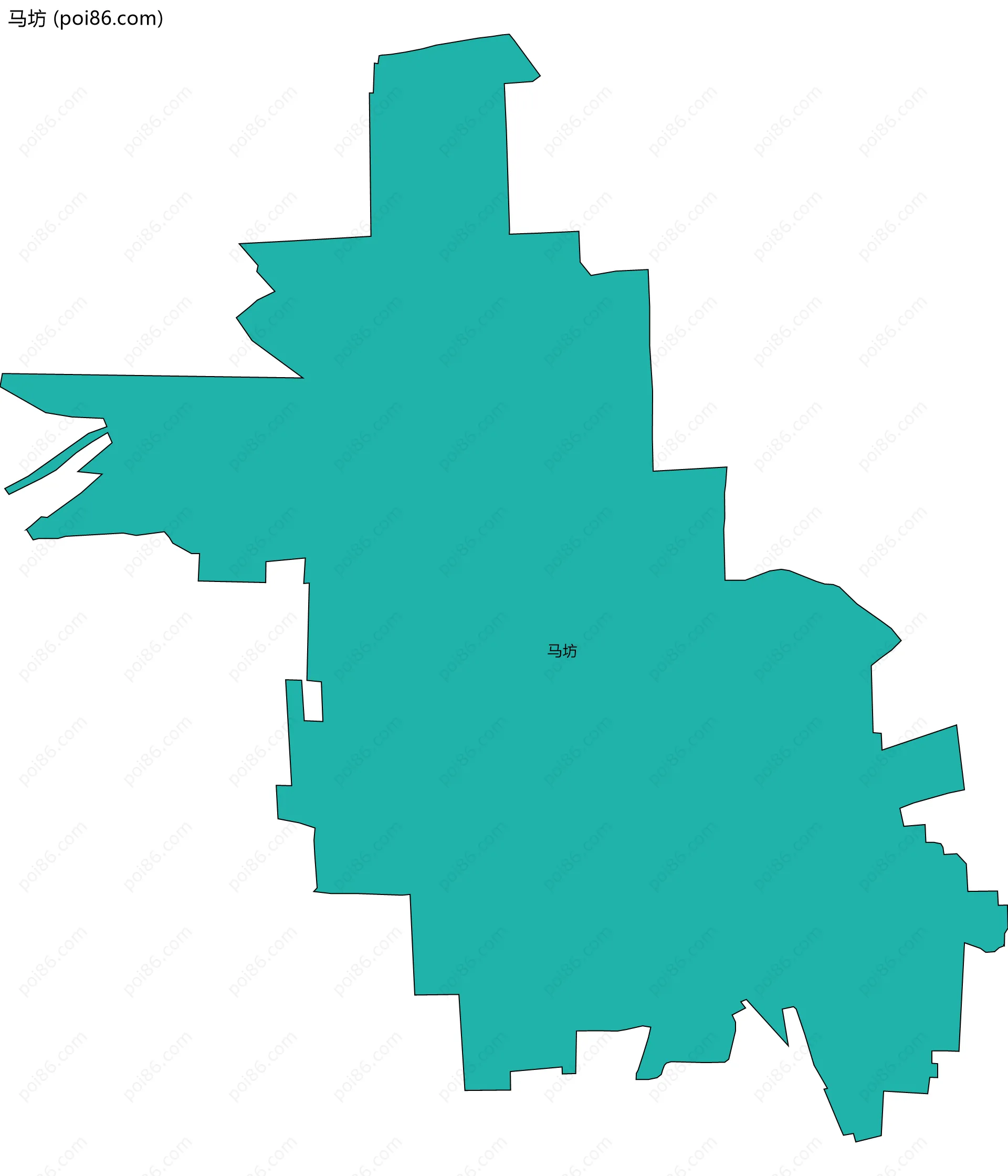 马坊边界地图