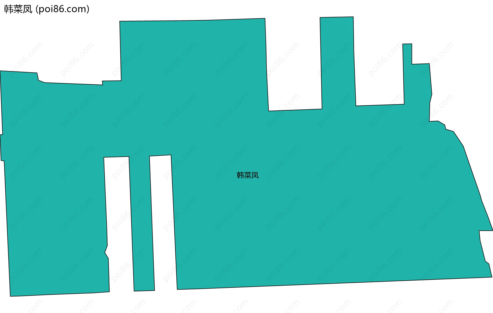 韩菜凤边界地图