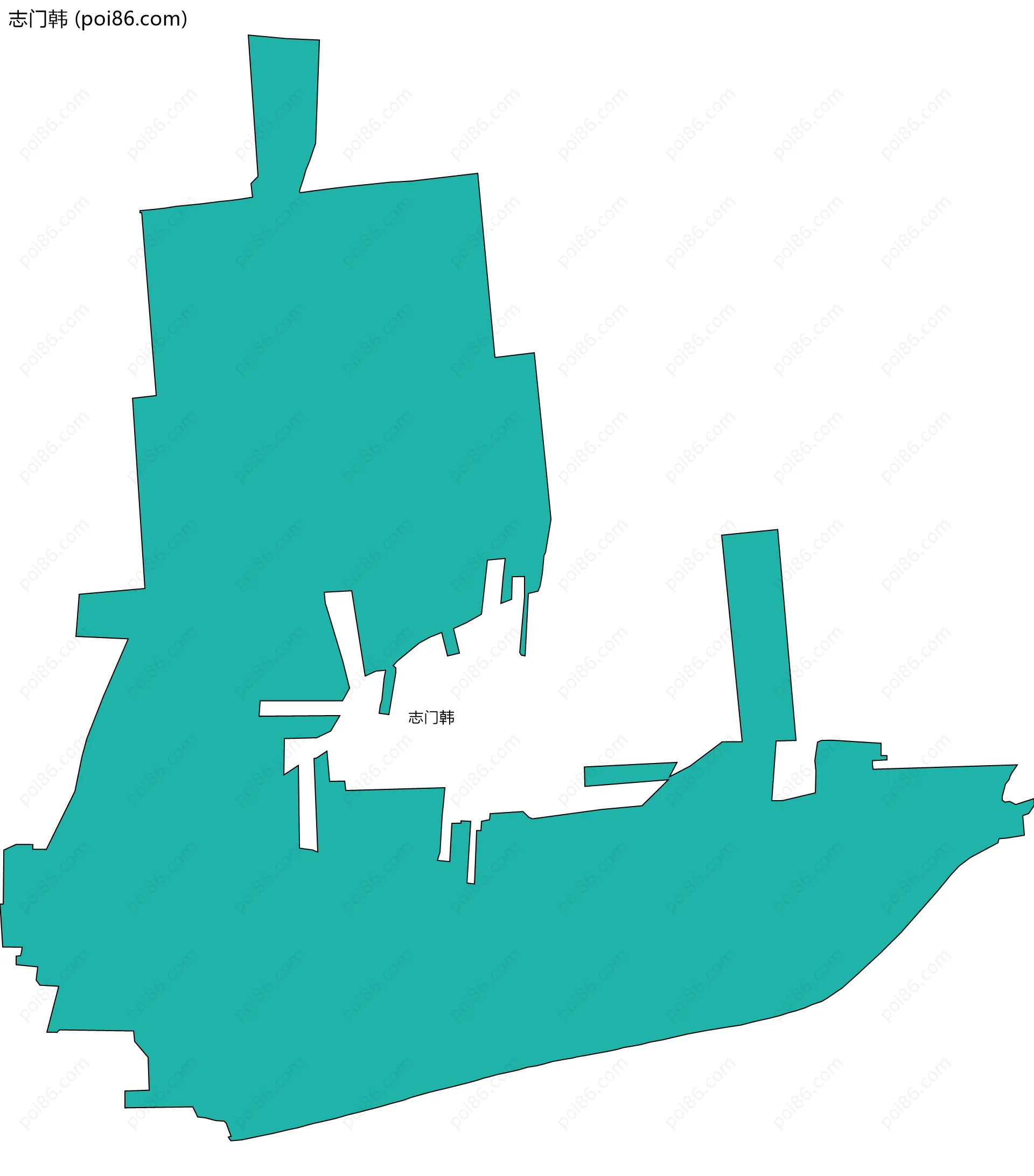 志门韩边界地图
