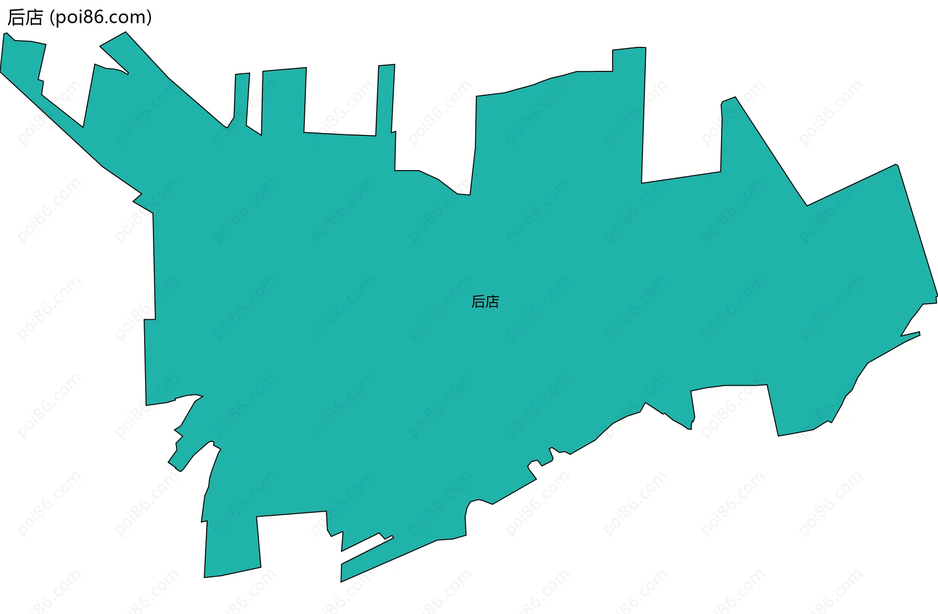 后店边界地图