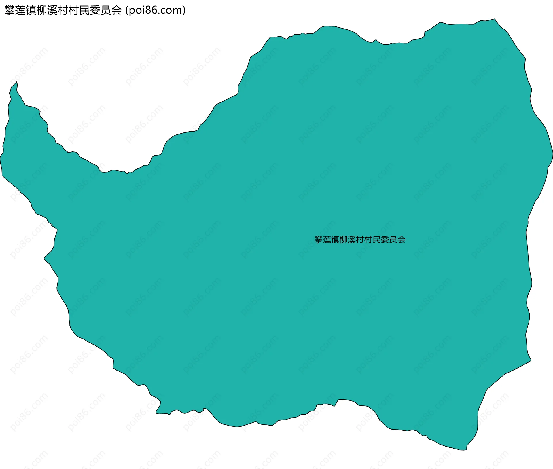 攀莲镇柳溪村村民委员会边界地图