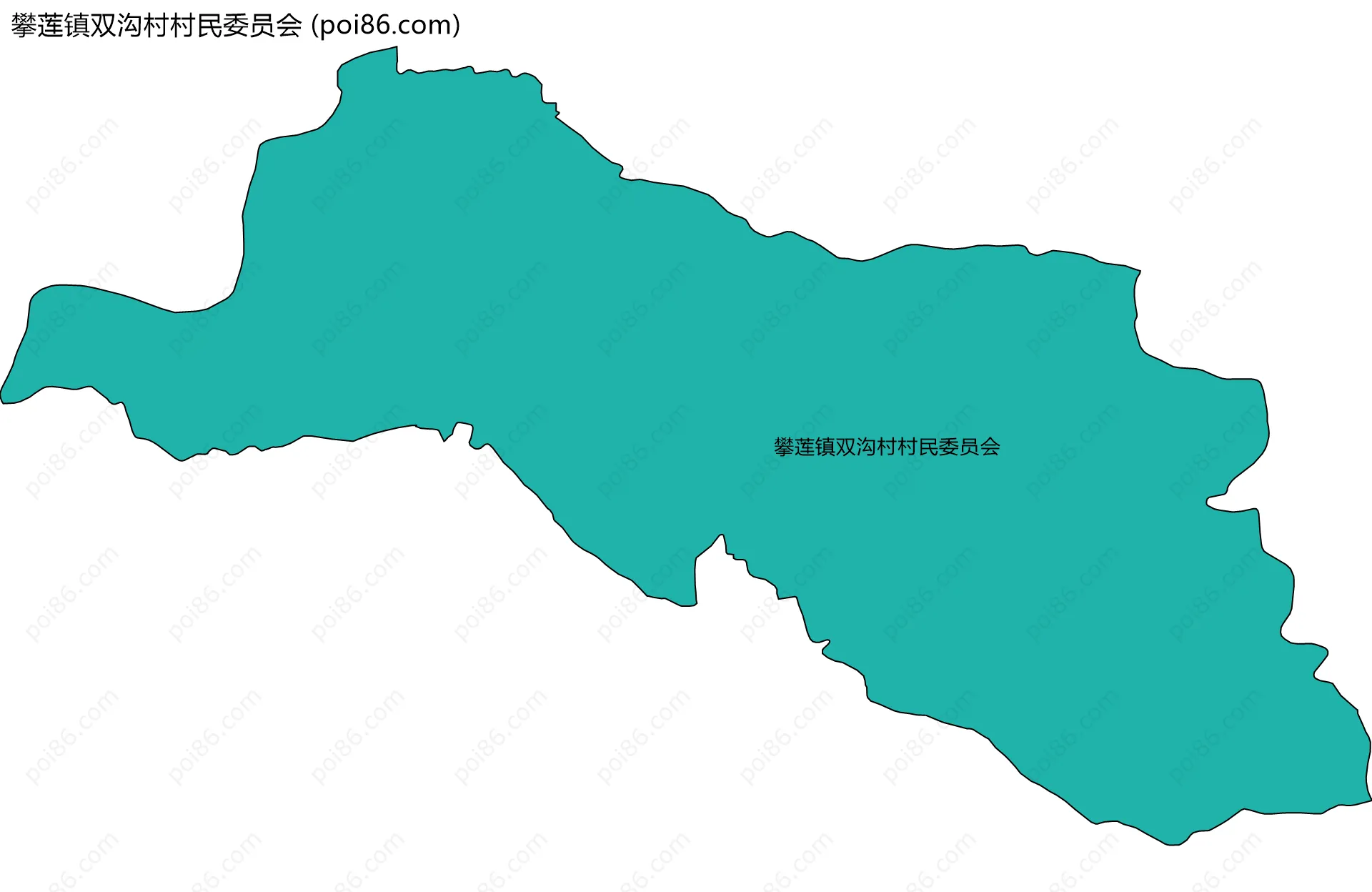 攀莲镇双沟村村民委员会边界地图