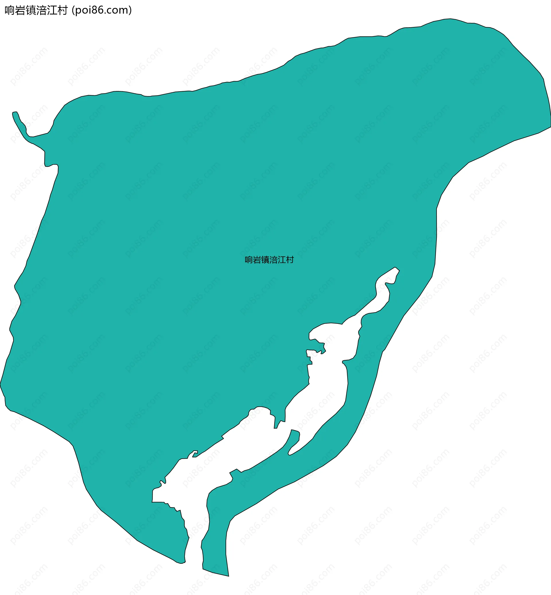 响岩镇涪江村边界地图