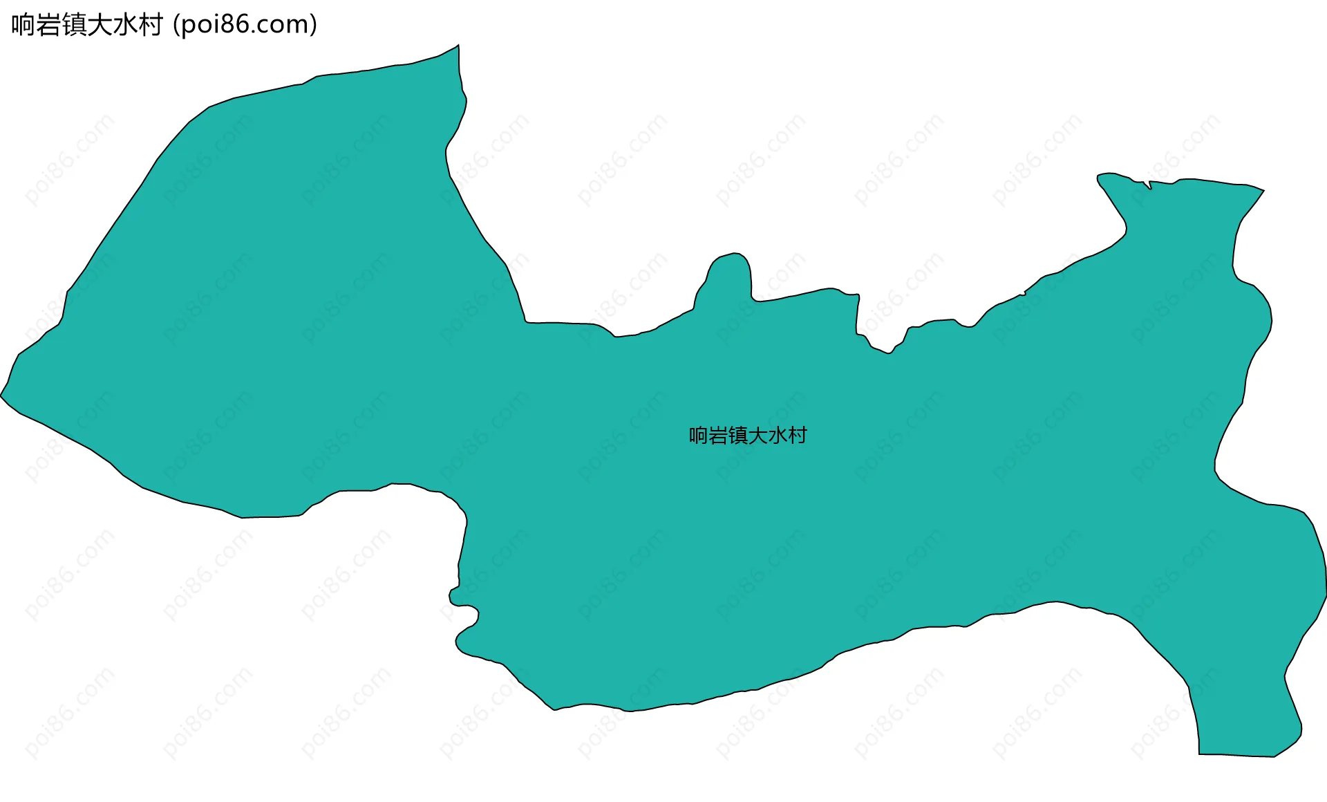 响岩镇大水村边界地图