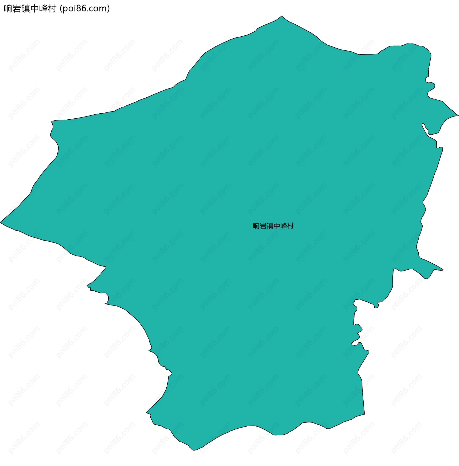 响岩镇中峰村边界地图