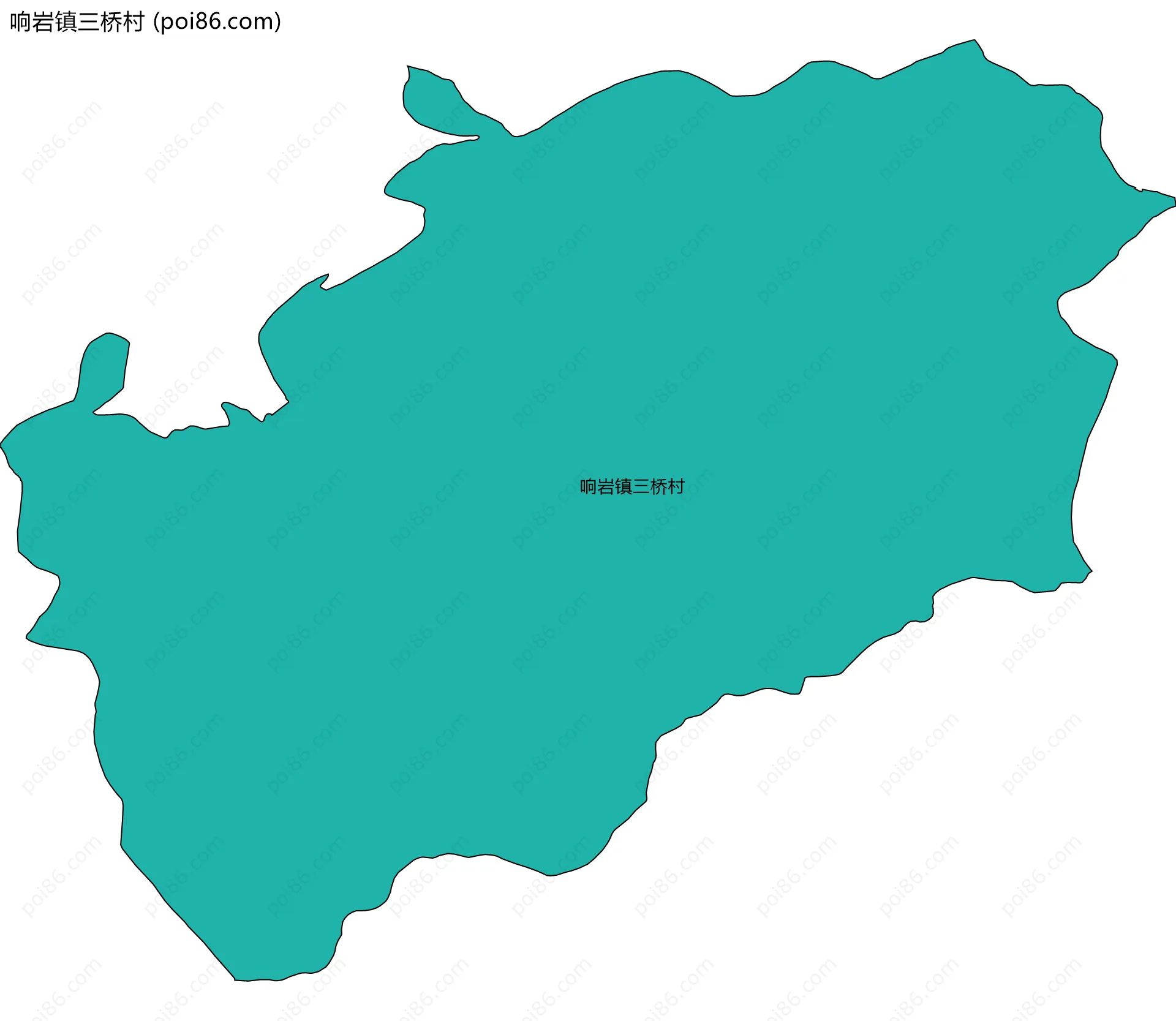 响岩镇三桥村边界地图
