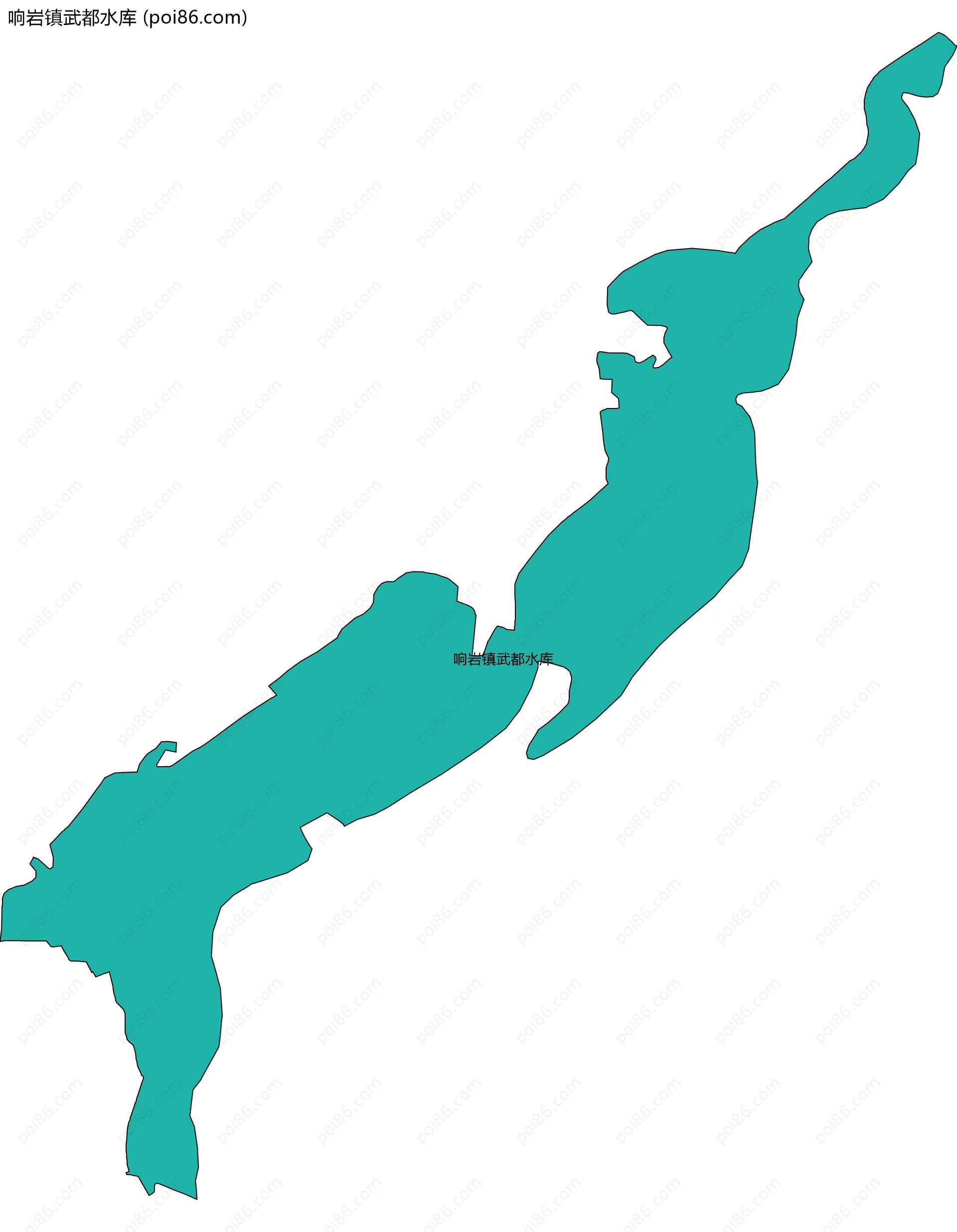 响岩镇武都水库边界地图
