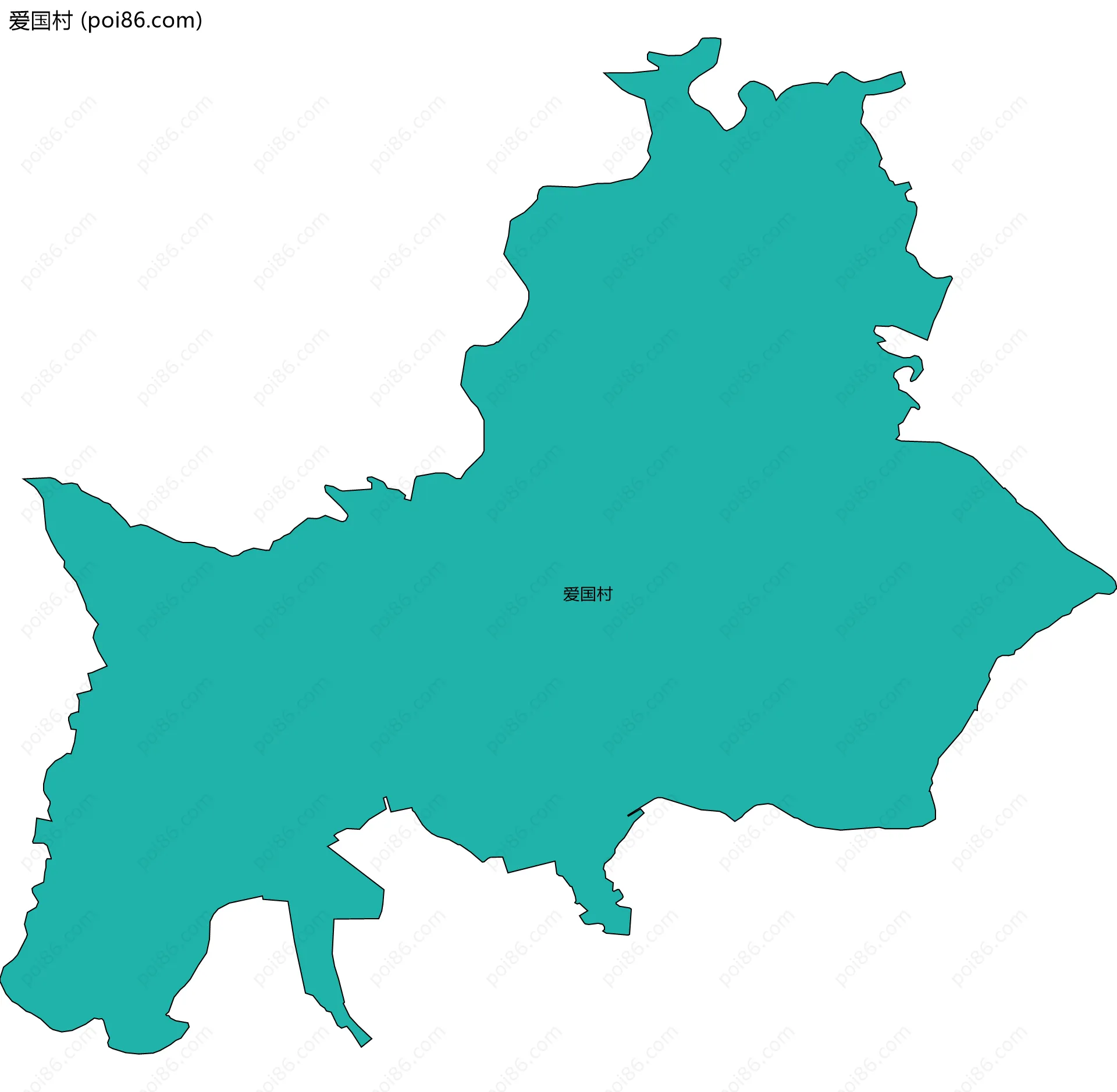 爱国村边界地图