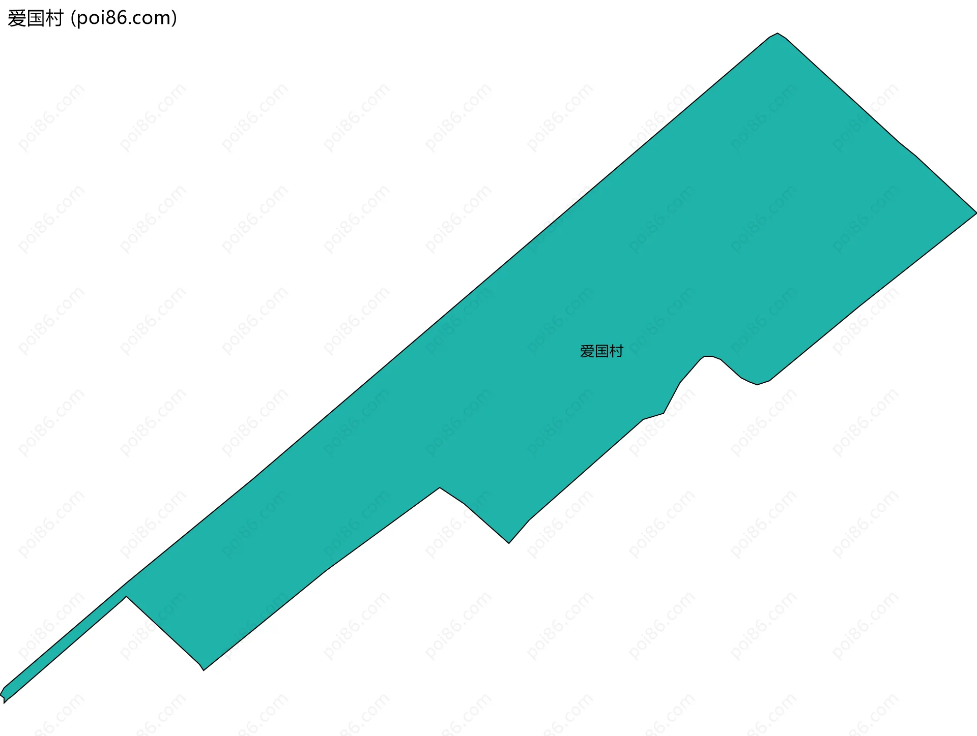 爱国村边界地图