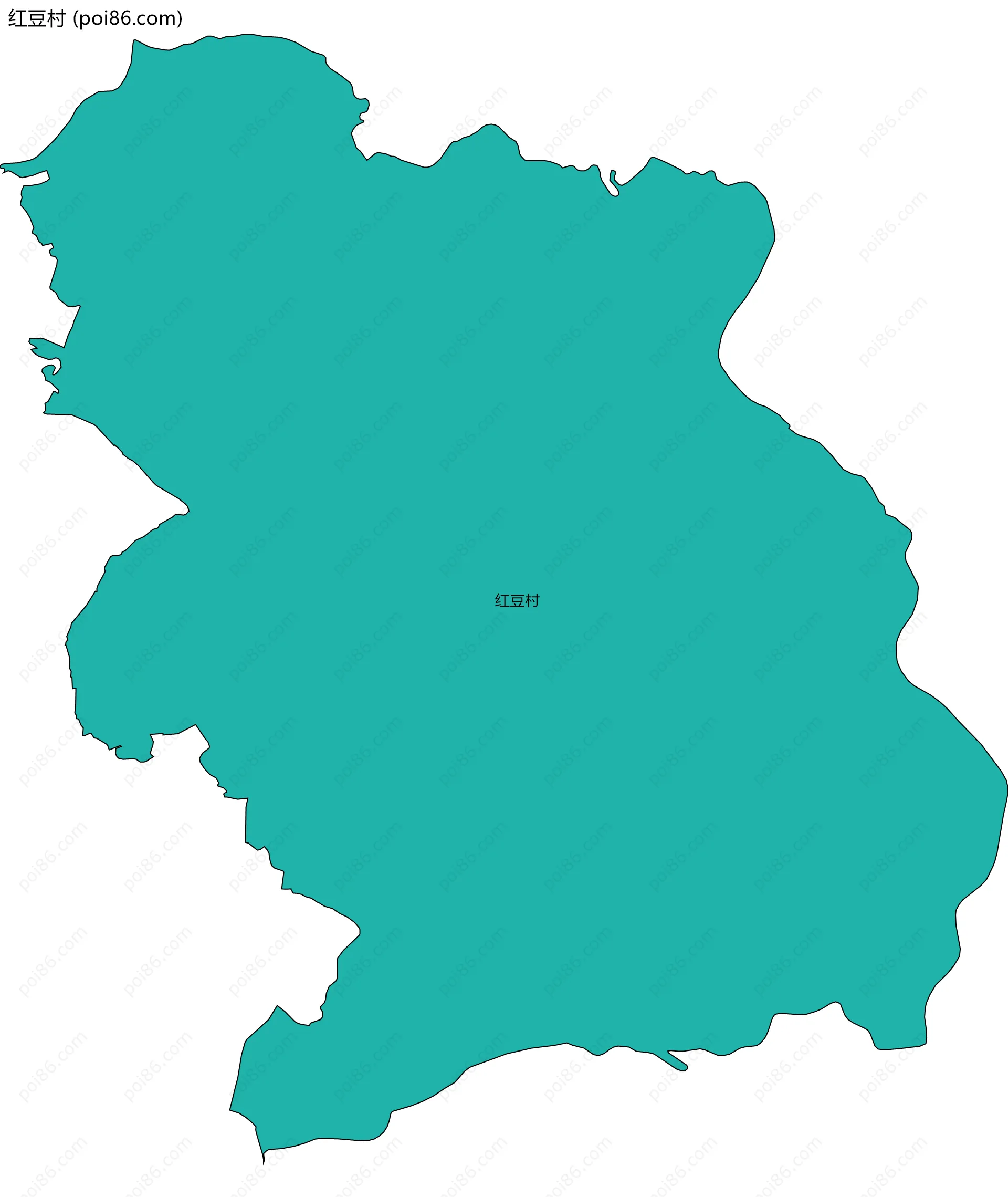 红豆村边界地图