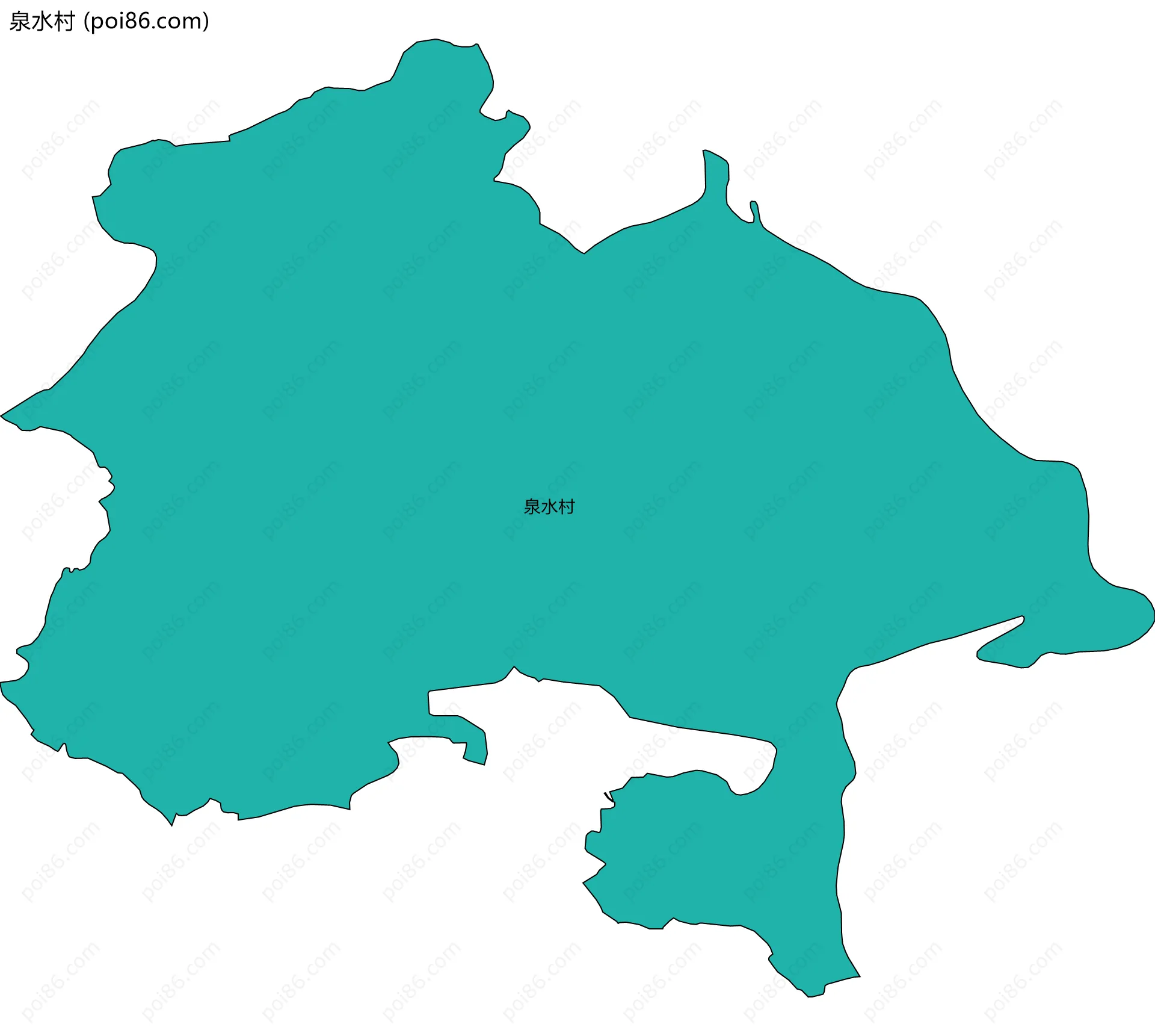 泉水村边界地图