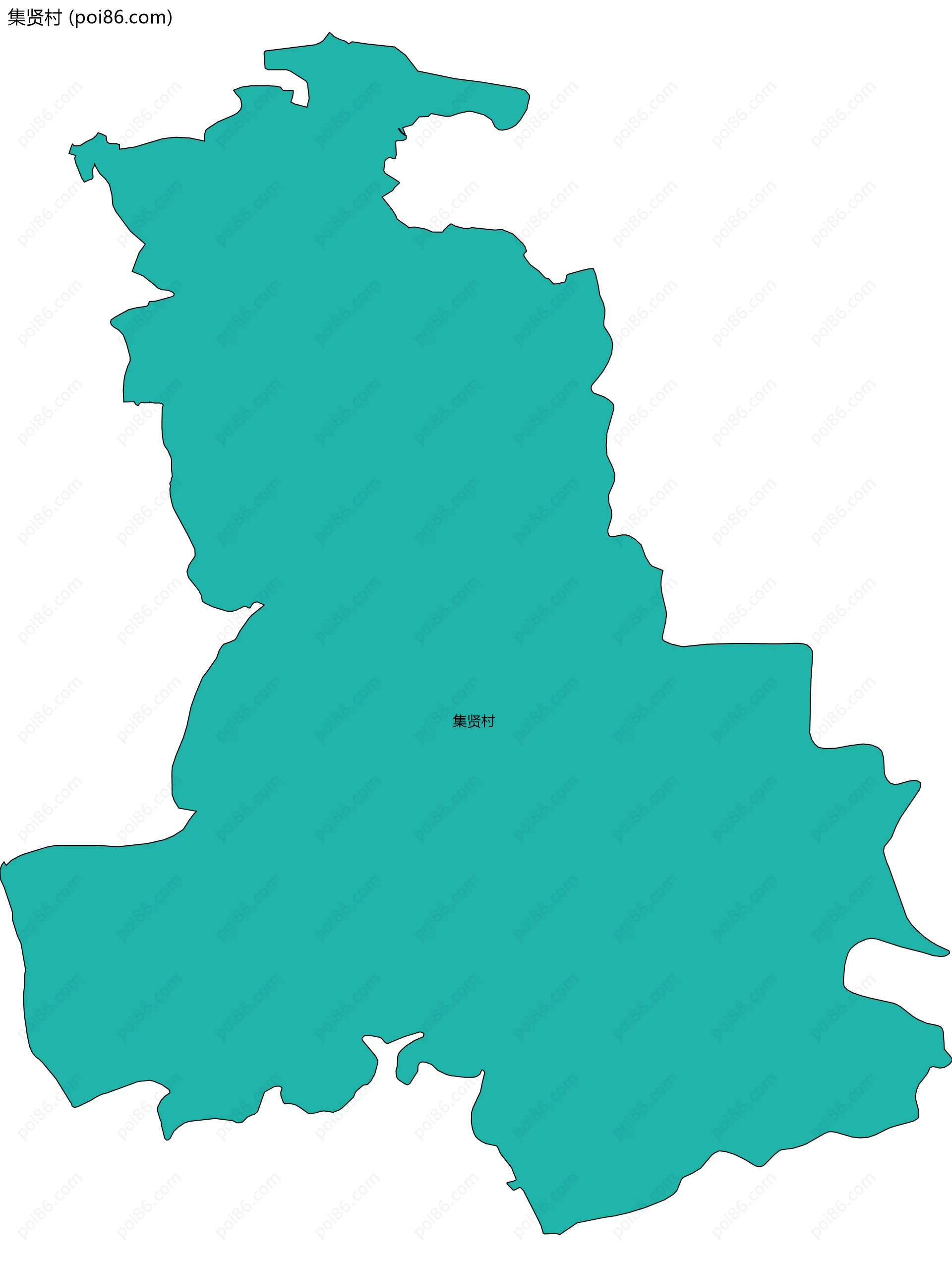 集贤村边界地图
