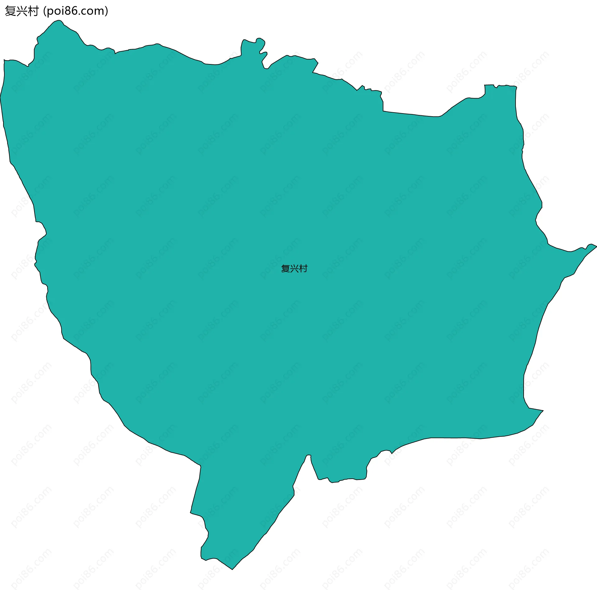 复兴村边界地图