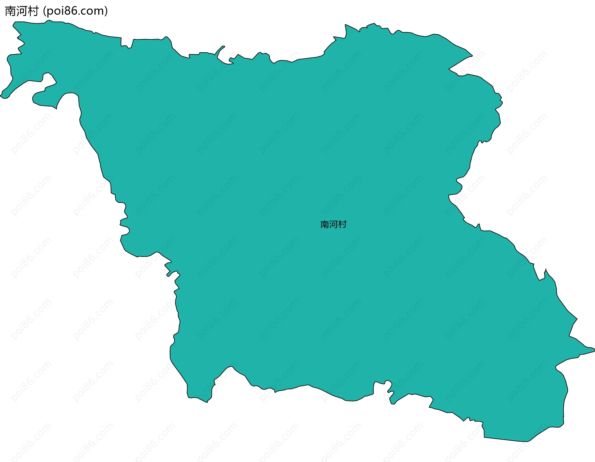南河村边界地图