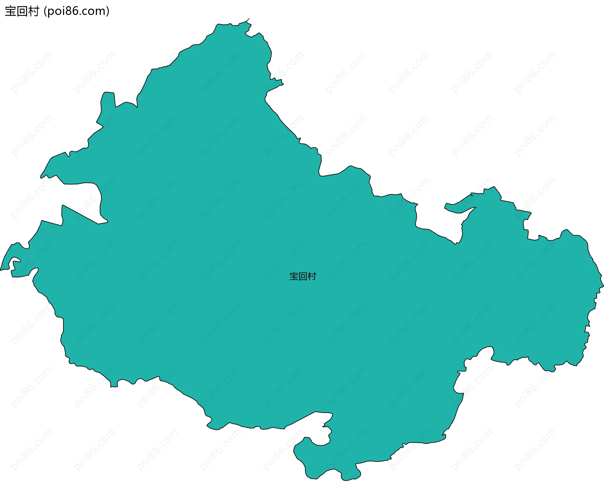 宝回村边界地图