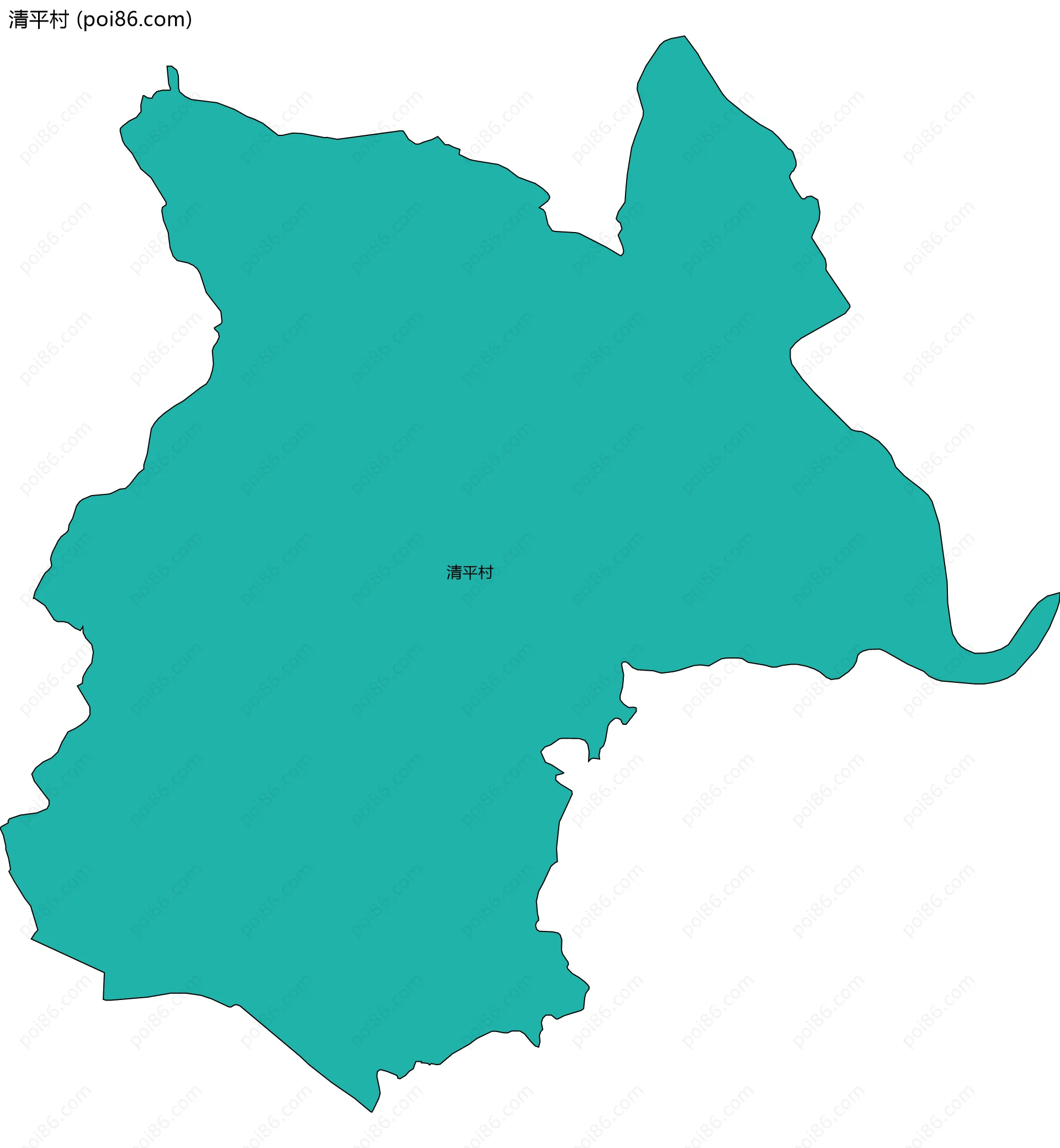 清平村边界地图