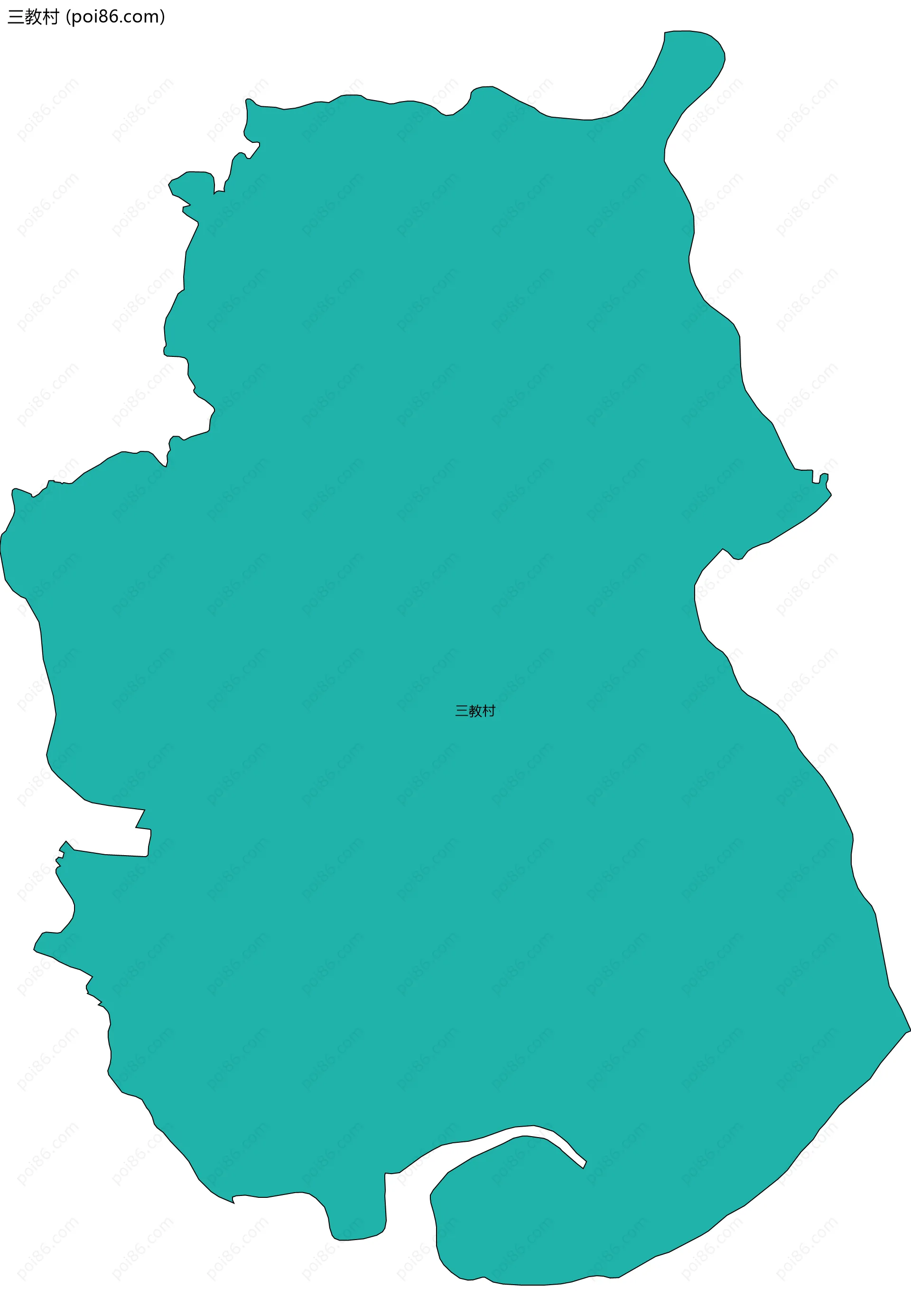 三教村边界地图