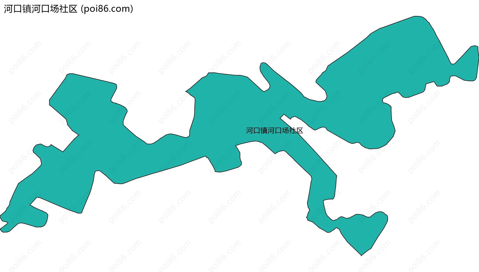 河口镇河口场社区边界地图