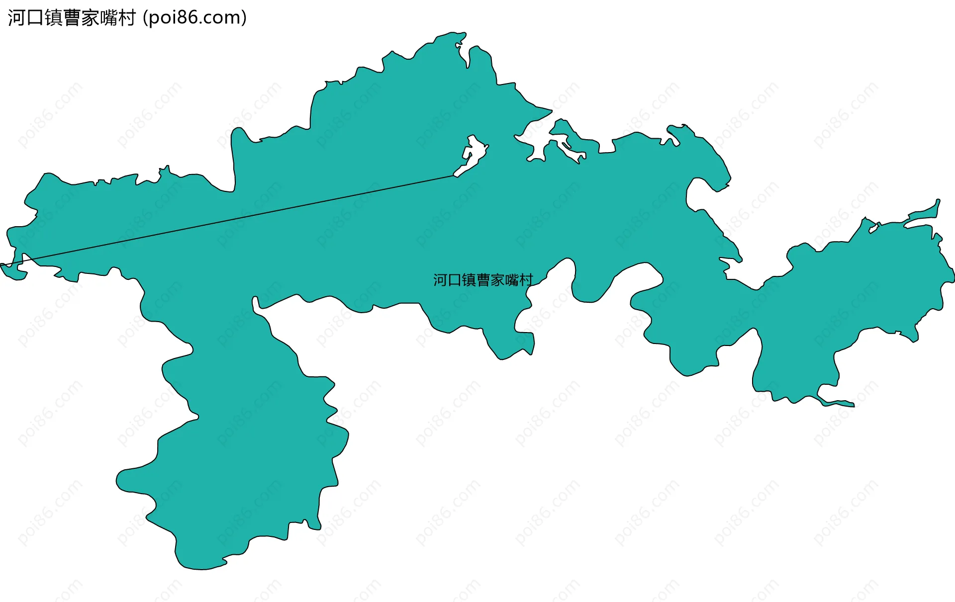 河口镇曹家嘴村边界地图