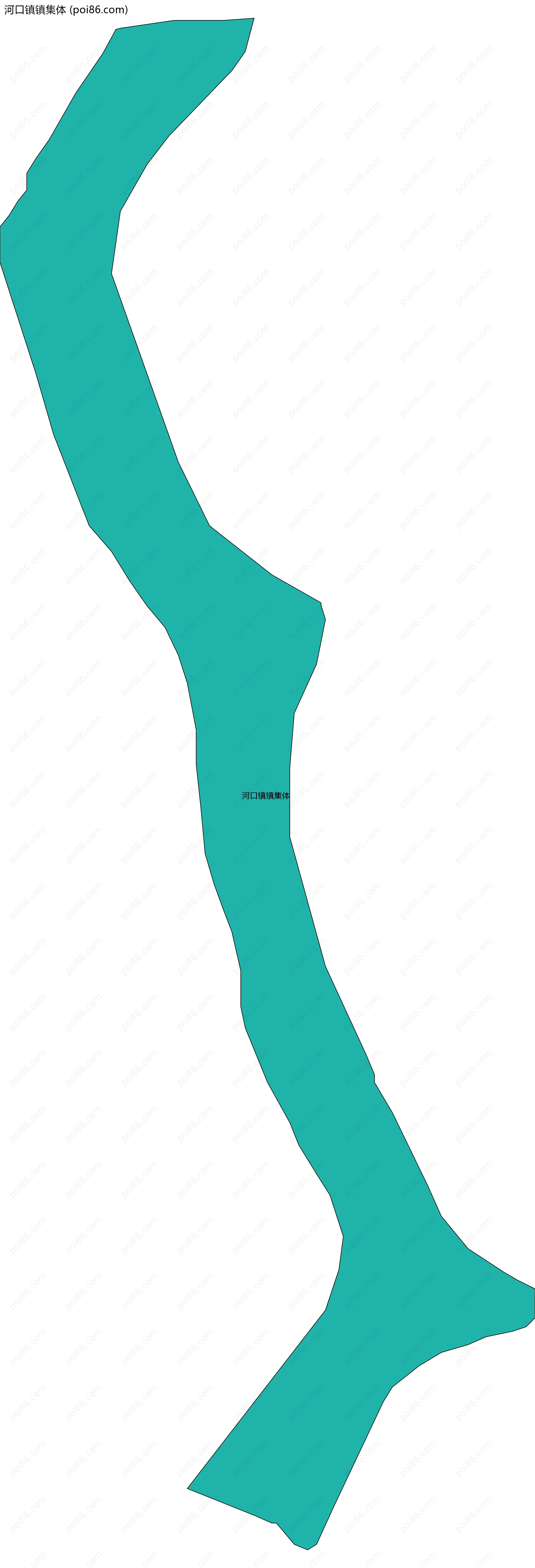 河口镇镇集体边界地图