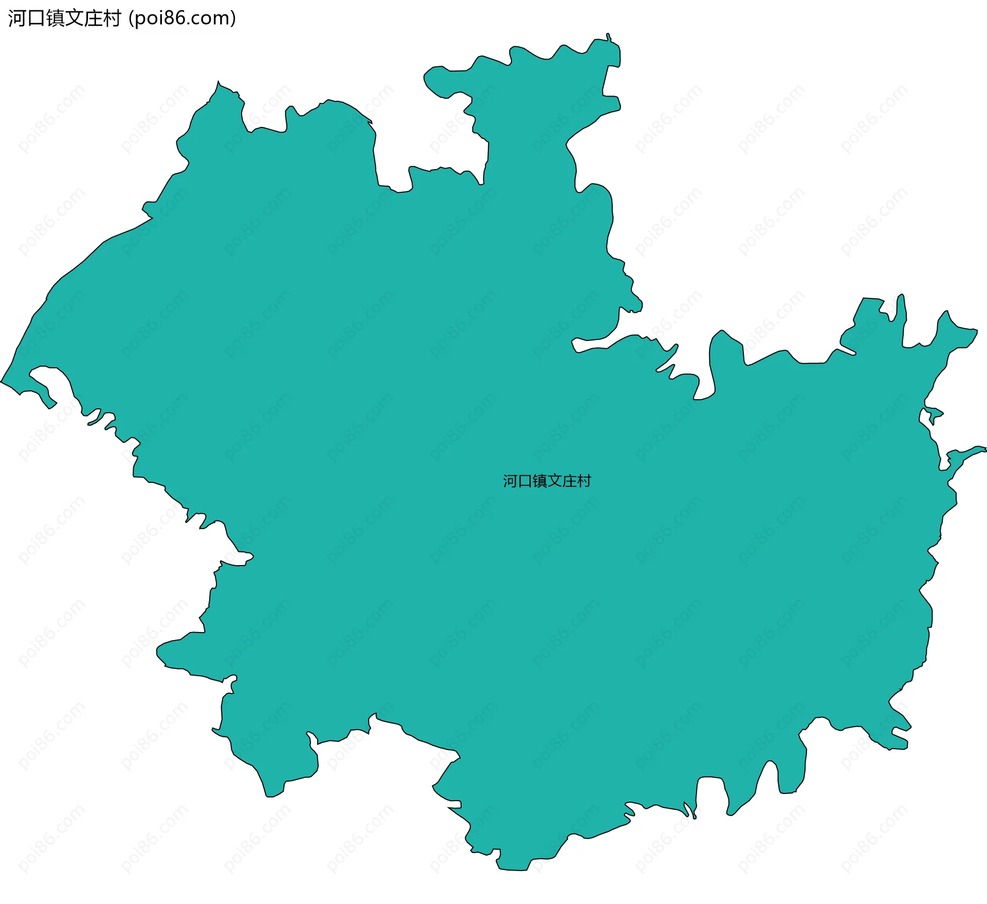 河口镇文庄村边界地图