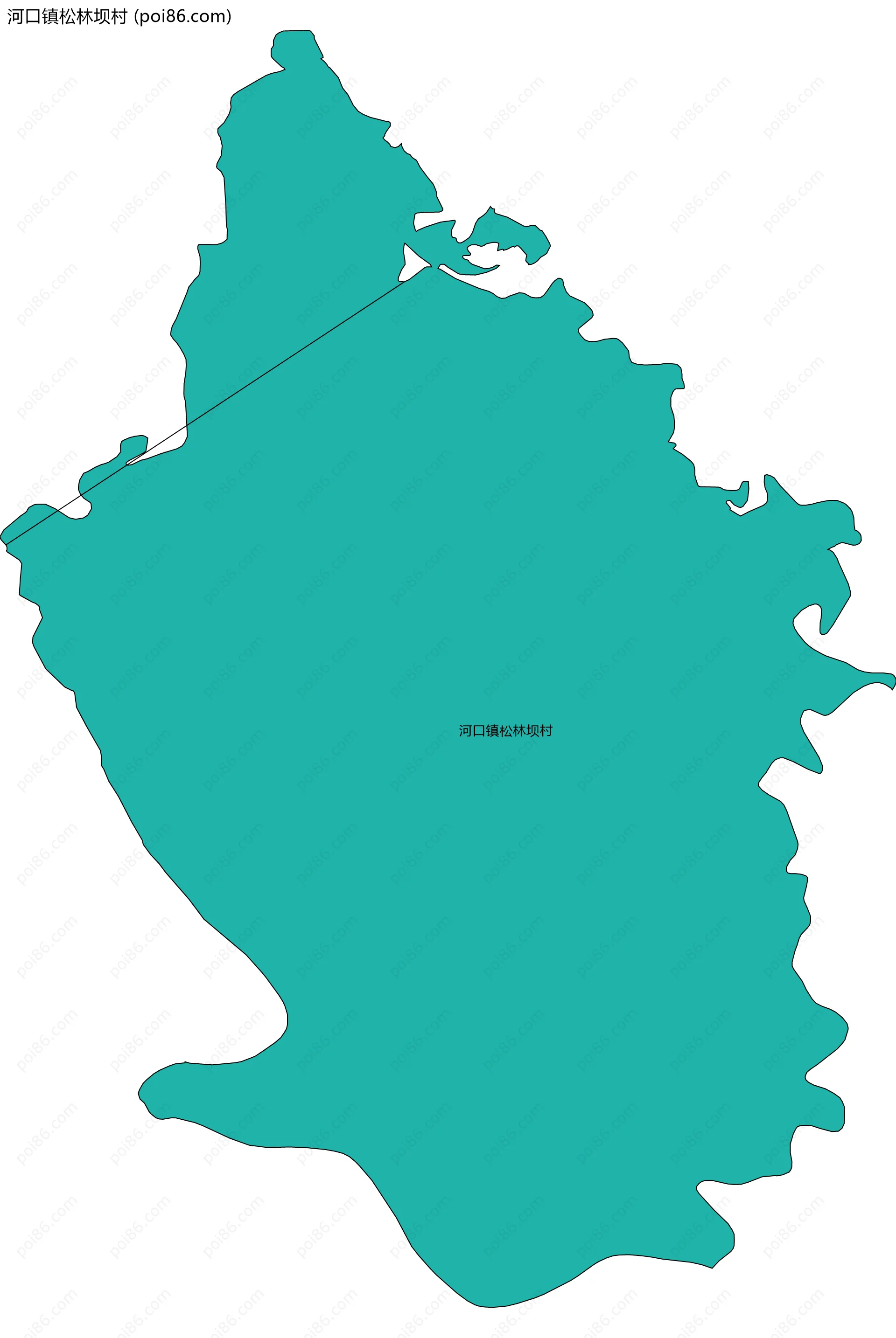 河口镇松林坝村边界地图