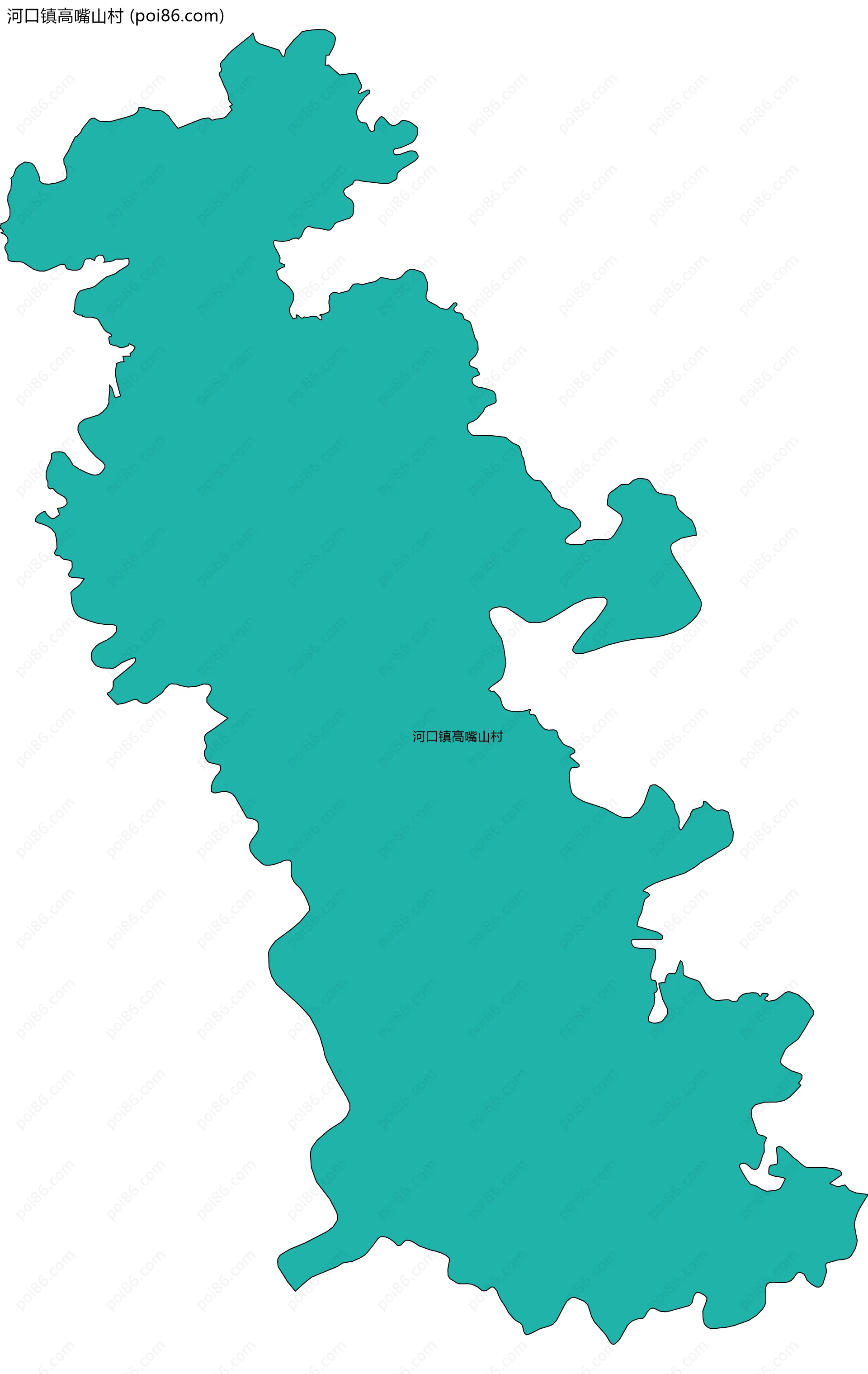 河口镇高嘴山村边界地图