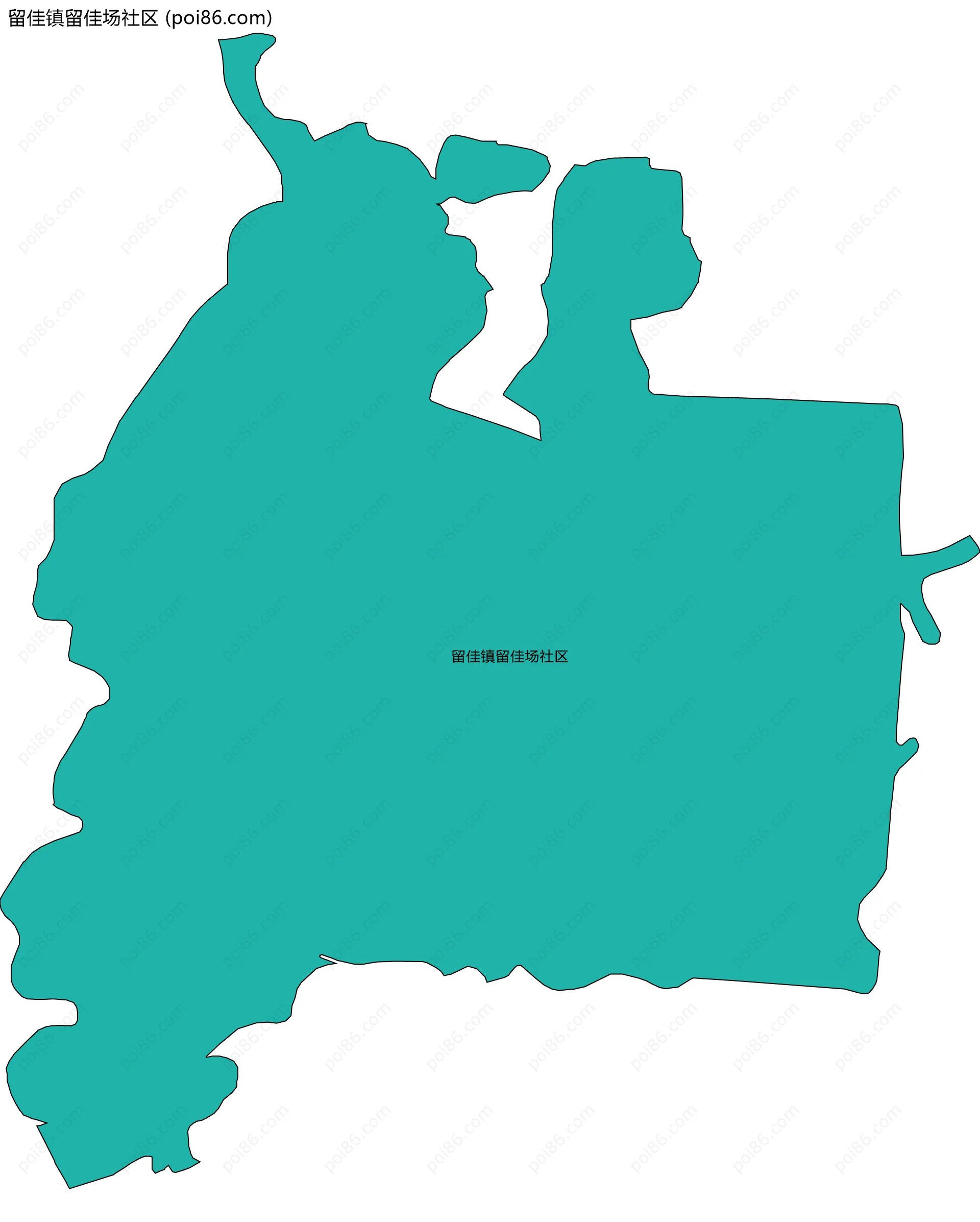 留佳镇留佳场社区边界地图