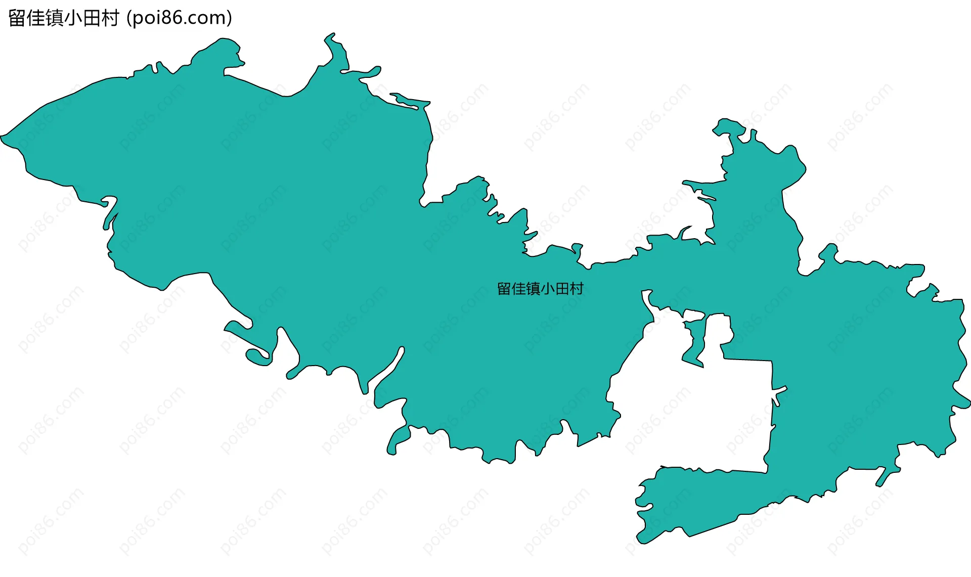 留佳镇小田村边界地图