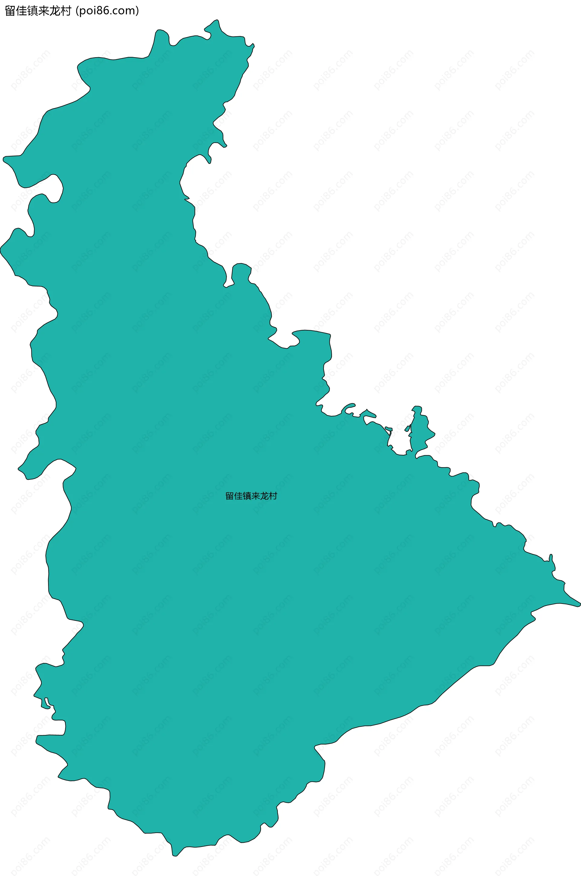 留佳镇来龙村边界地图