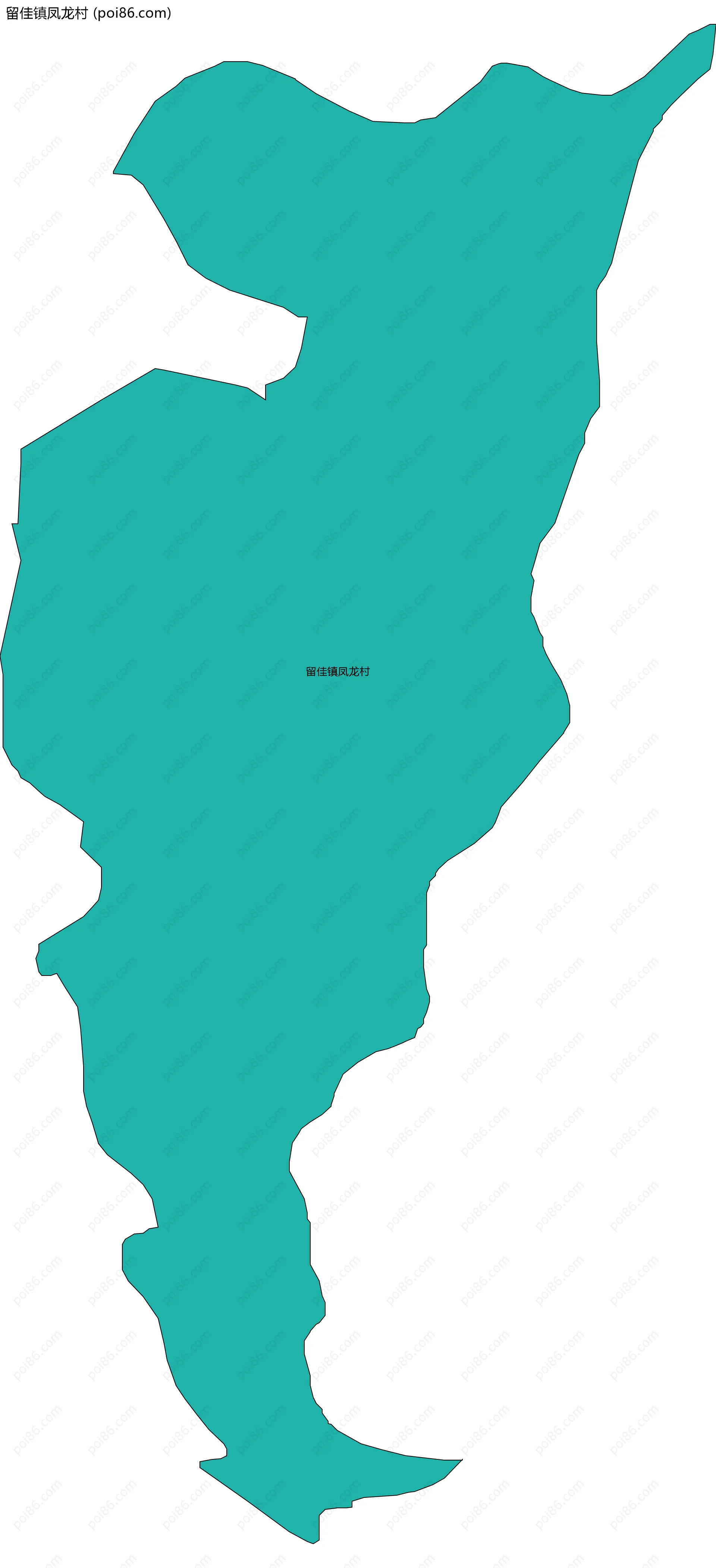 留佳镇凤龙村边界地图