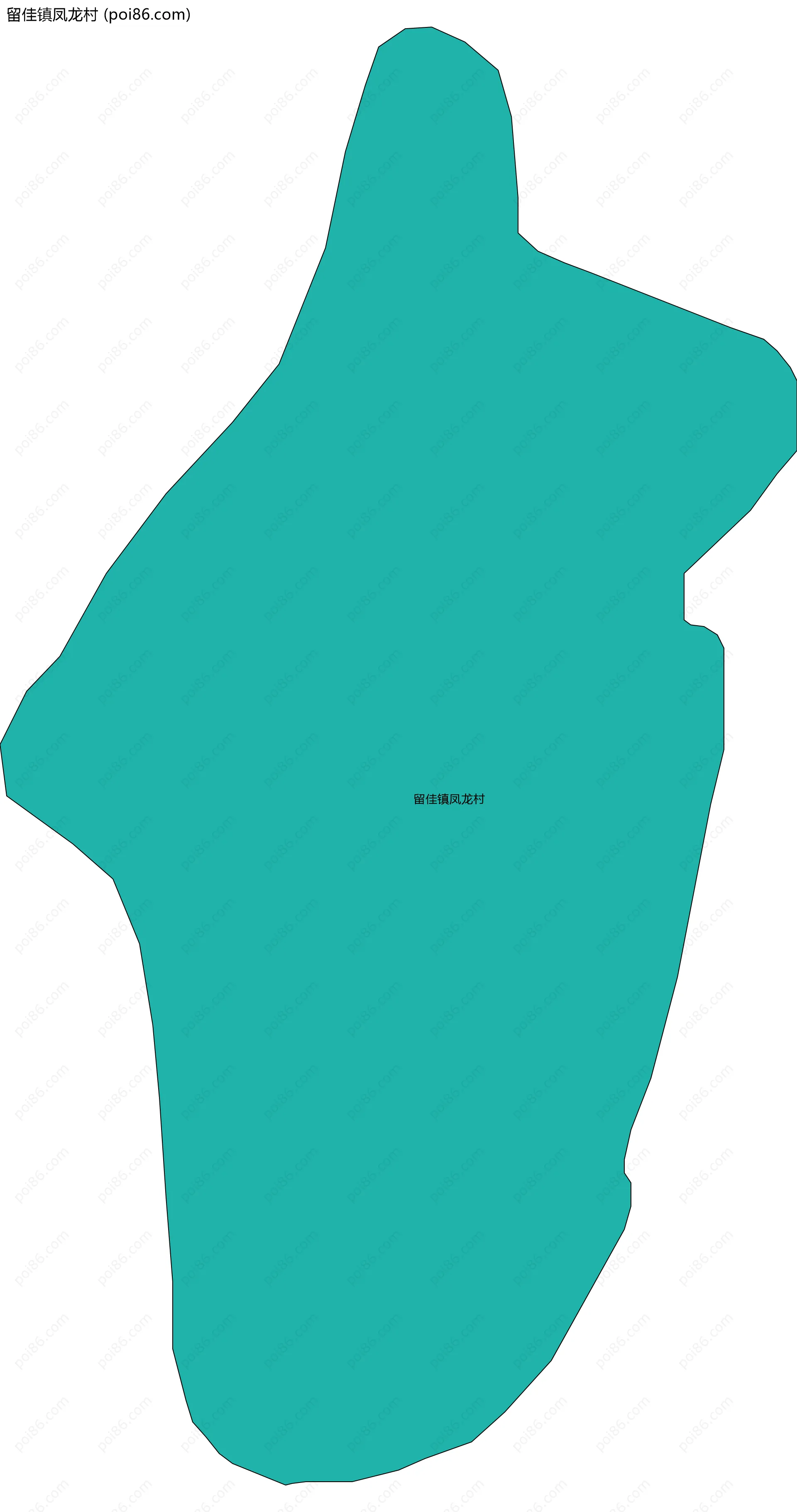 留佳镇凤龙村边界地图