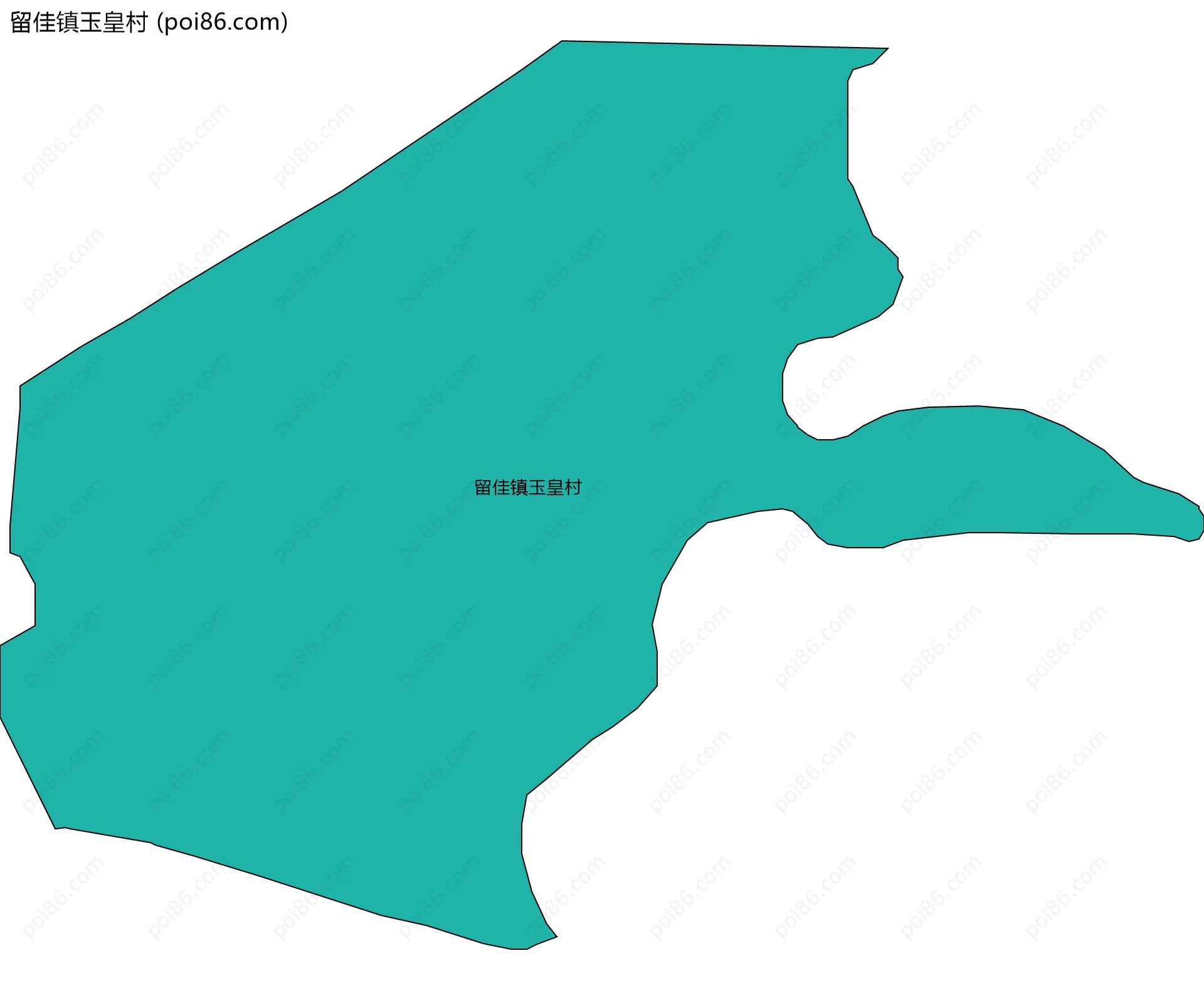 留佳镇玉皇村边界地图