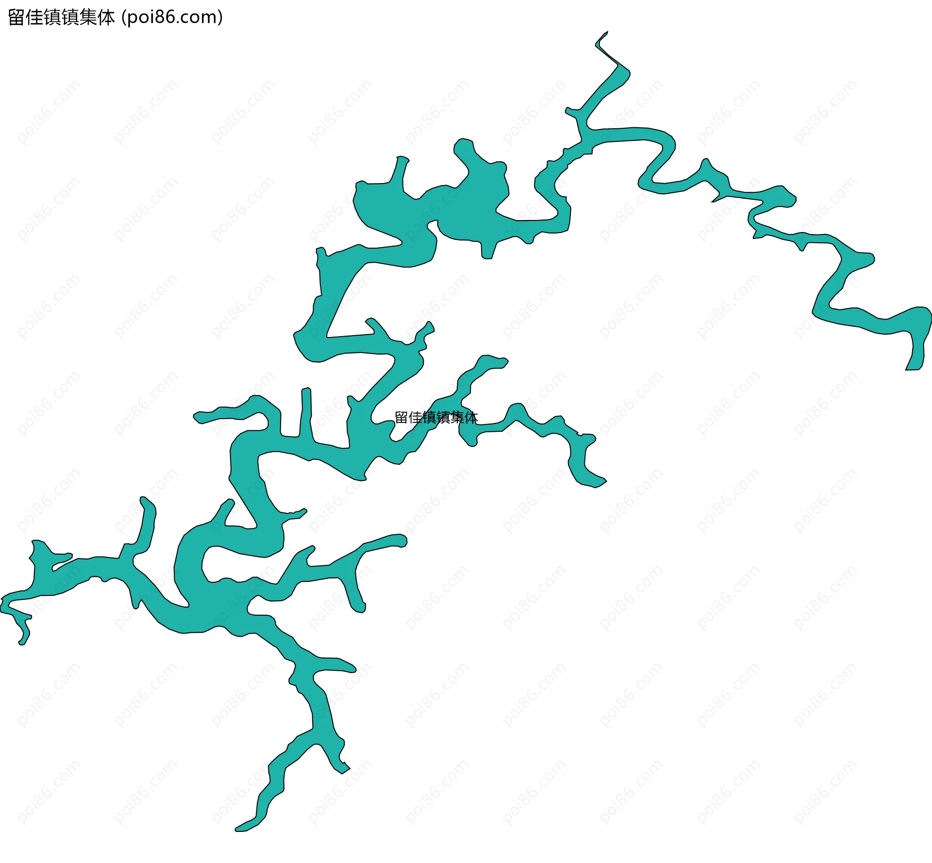 留佳镇镇集体边界地图
